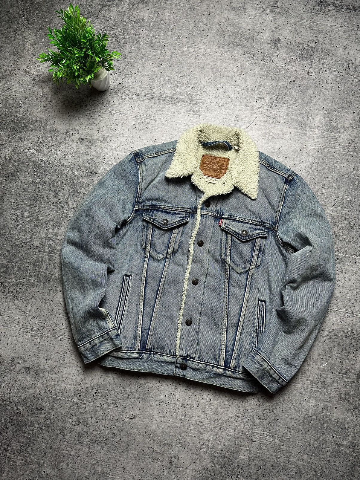 Levi's Vintage 90’s Levi’s Corduroy Denim Jeans Faded Sherpa Jacket Size US S / EU 44-46 / 1 - 2 Thumbnail