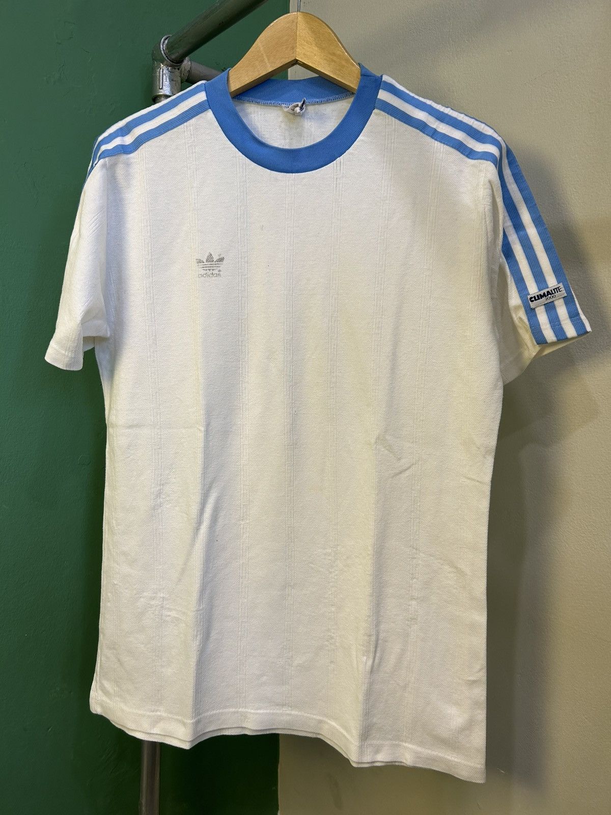 Adidas Adidas Three Stripes Ringer Tee 80s Vintage Size US L / EU 52-54 / 3 - 1 Thumbnail