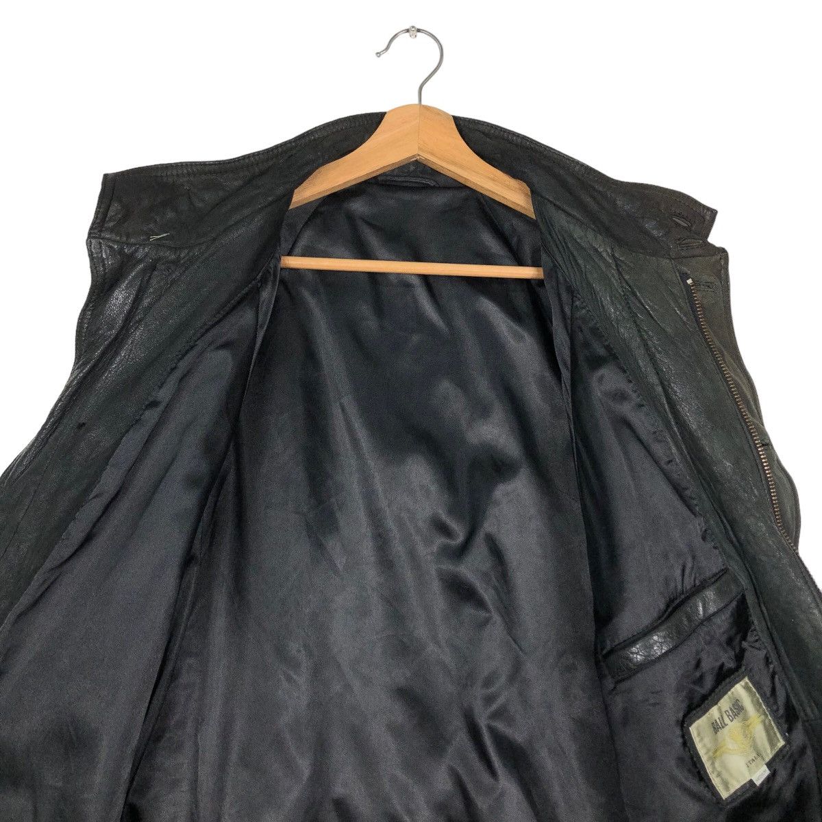Issey Miyake 🔥Vintage Genuine Biker Leather Jacket Ball Basic Japan Size US M / EU 48-50 / 2 - 14 Thumbnail