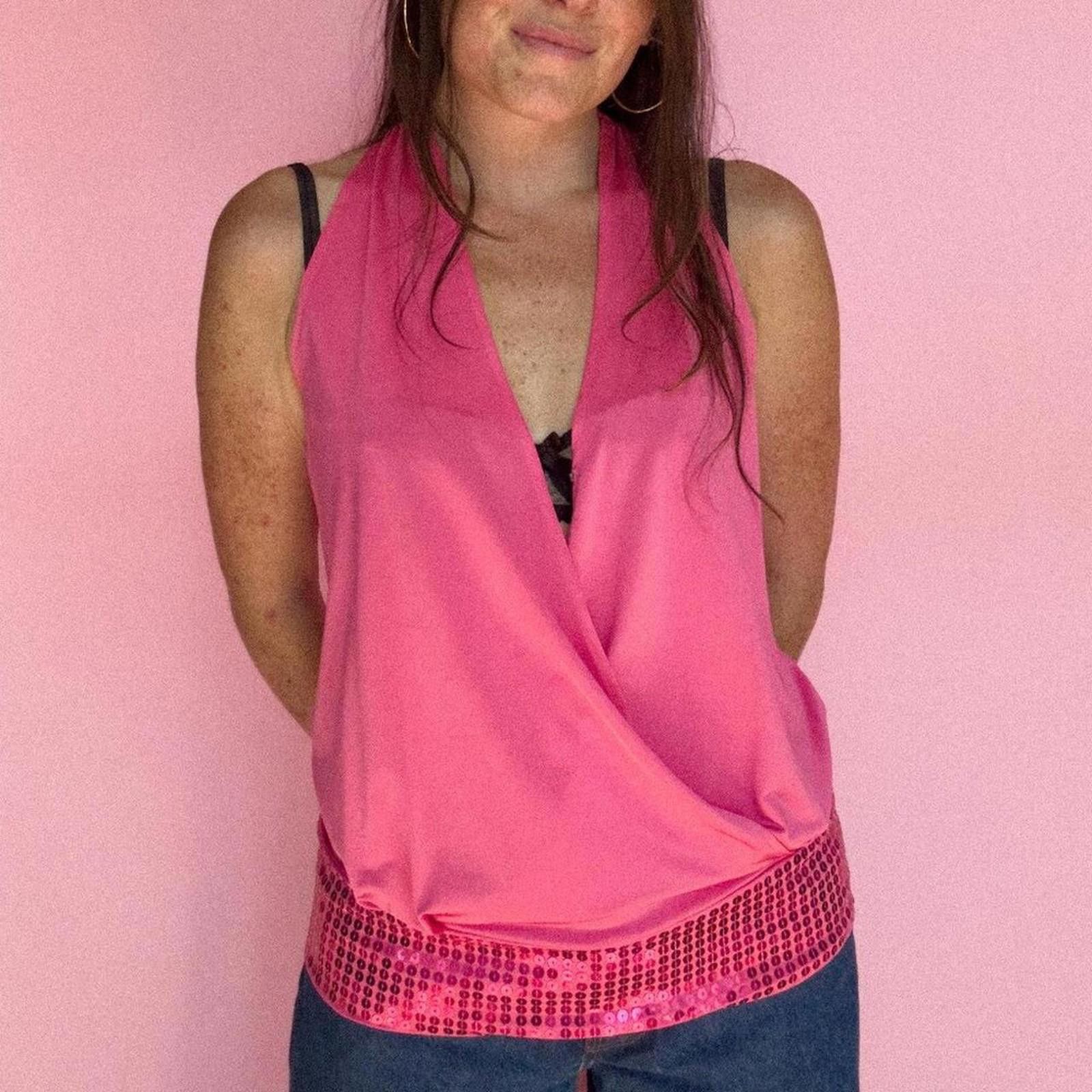 Boston Proper Y2K BOSTON PROPER SEQUIN BLOUSE Size S / US 4 / IT 40 - 2 Thumbnail