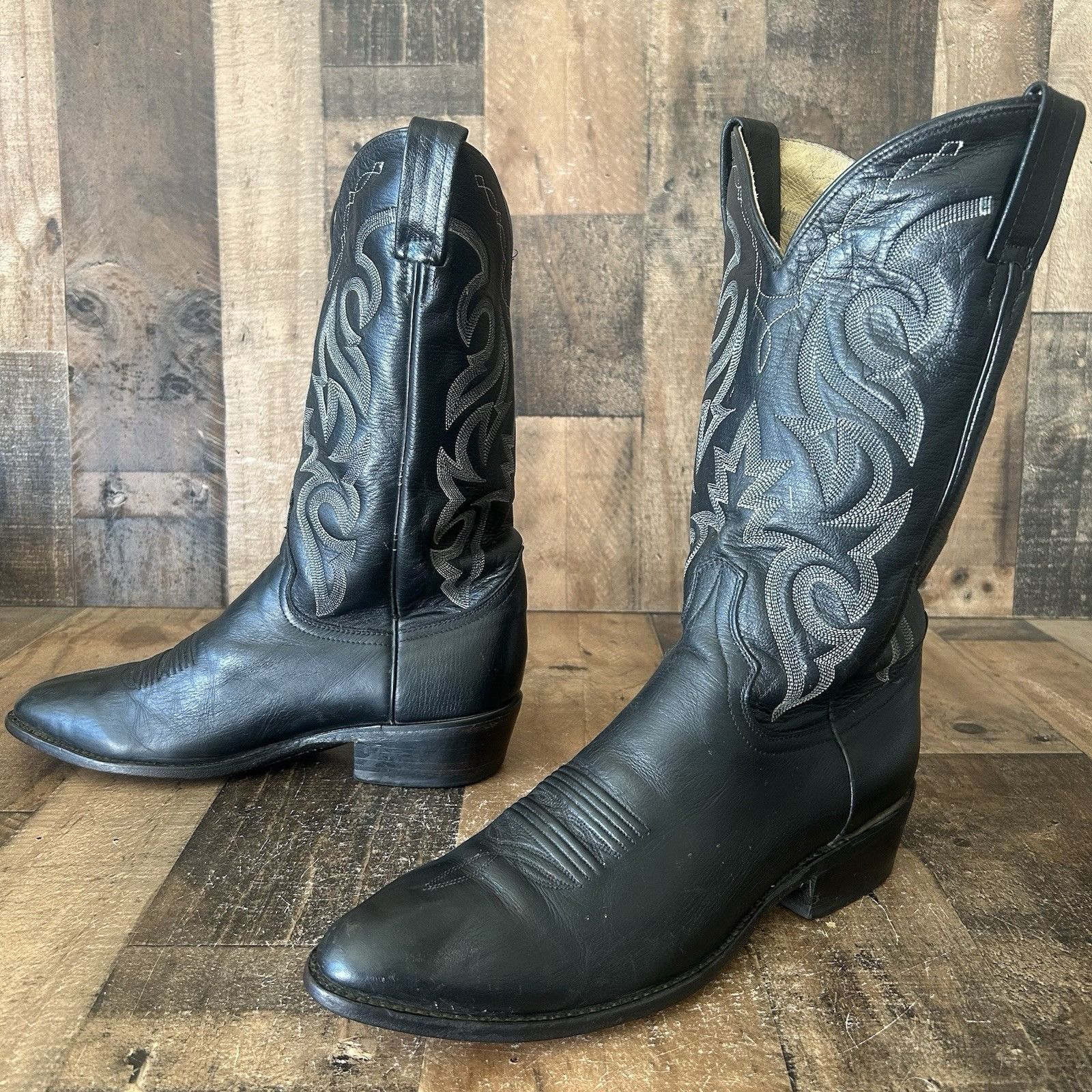 Dan Post Dan Post 2110 R Classic Black Western Cowboy Boots Mens 11 D Size US 11 / EU 44 - 12 Thumbnail