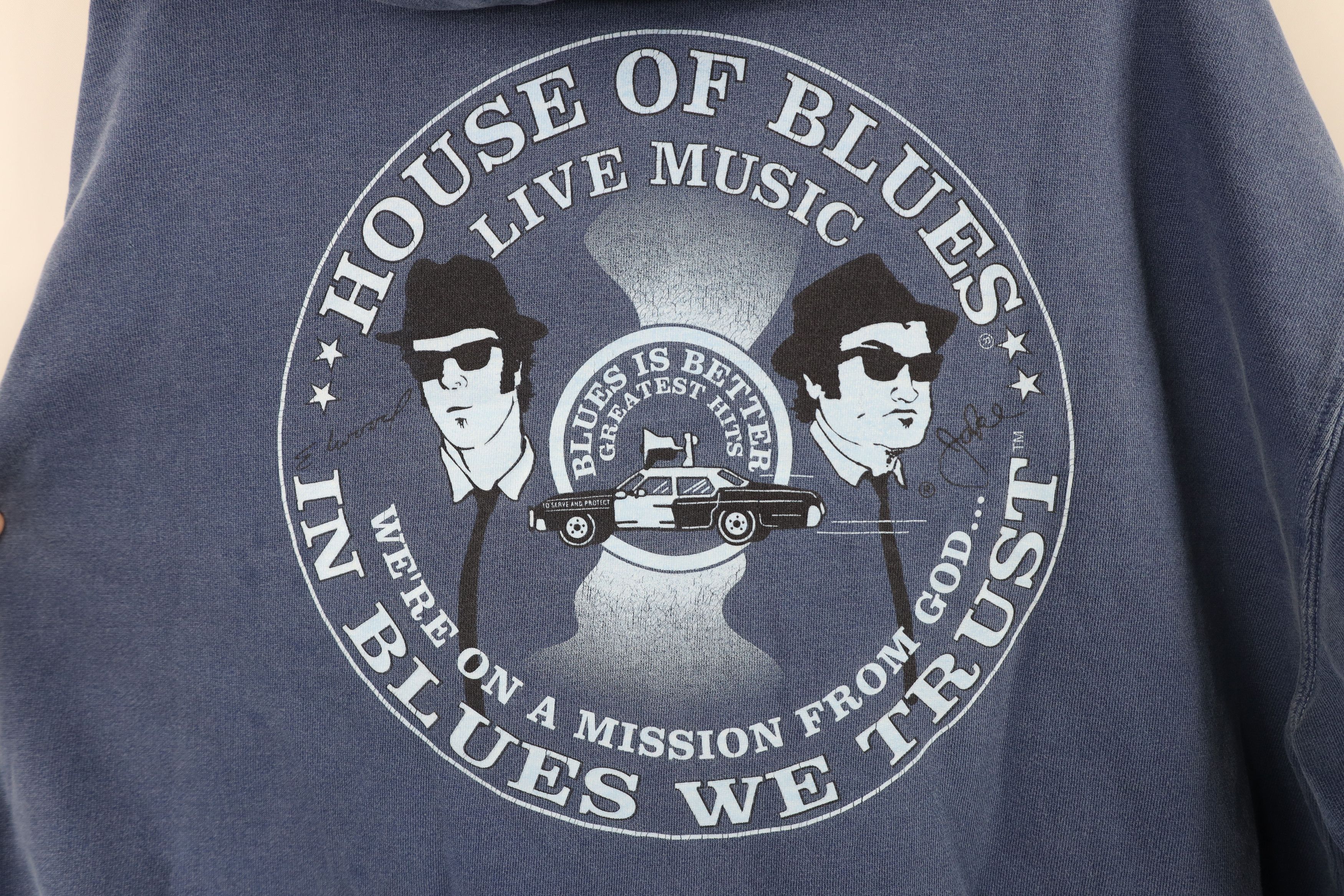 Vintage Vintage House of Blues Spell Out Hoodie Sweatshirt Blue Size US XL / EU 56 / 4 - 11 Thumbnail