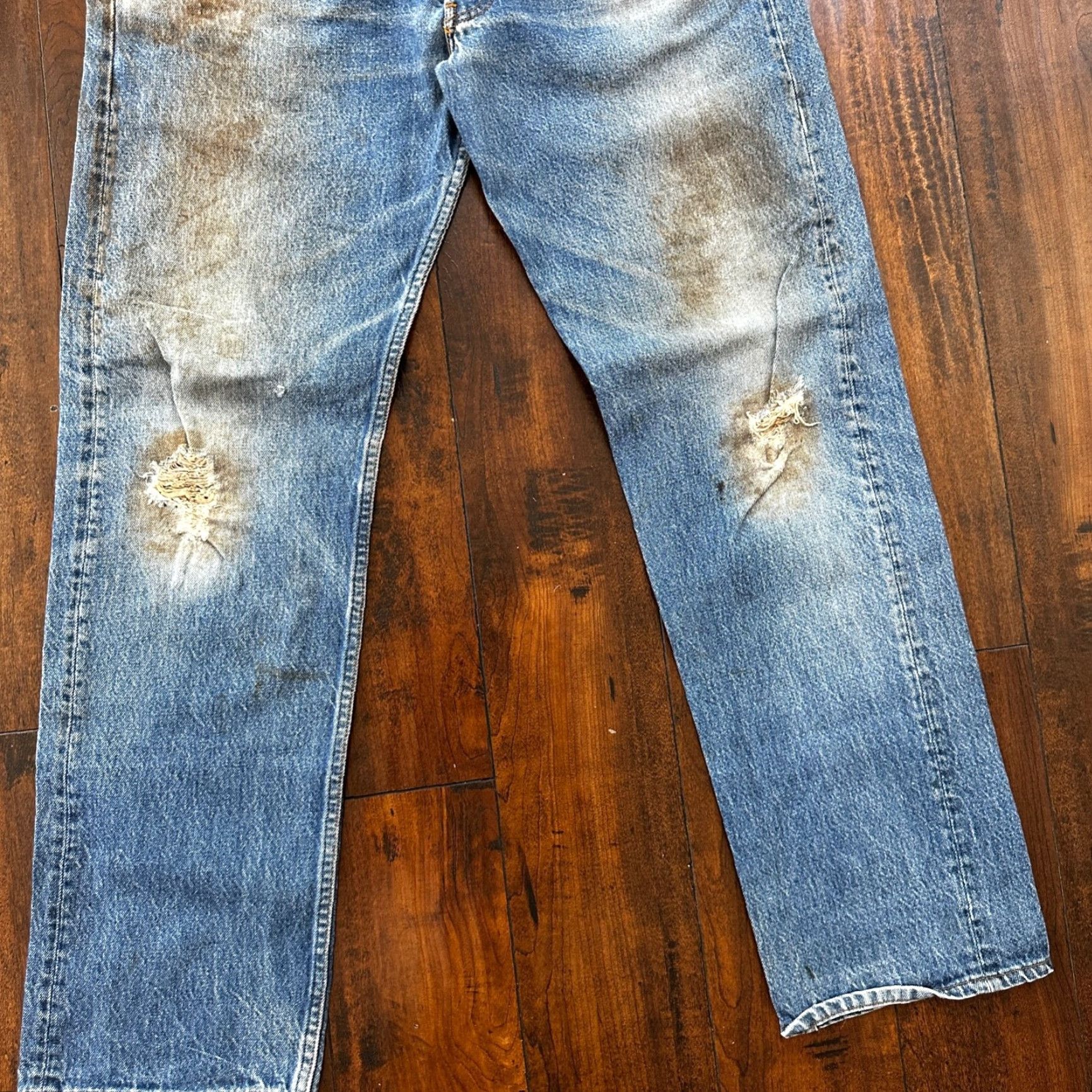 Levi's VINTAGE Levi's 501 Jeans 38x36 Blue Light Wash Straight Fit 90s Mens Size US 38 / EU 54 - 3 Thumbnail