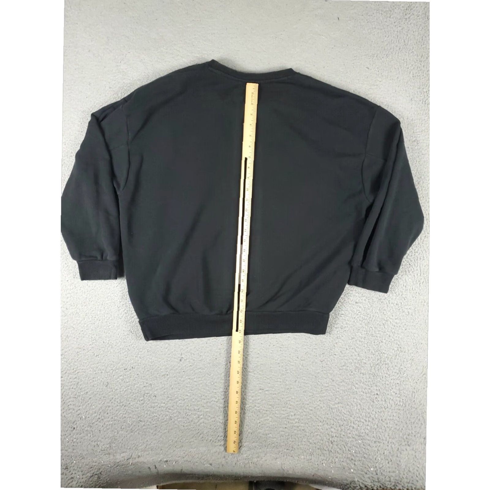 Adidas Adidas Sweater Women's Large Black Crew Neck Pullover Cotton Blend Long Sleeve Size L / US 10 / IT 46 - 6 Thumbnail