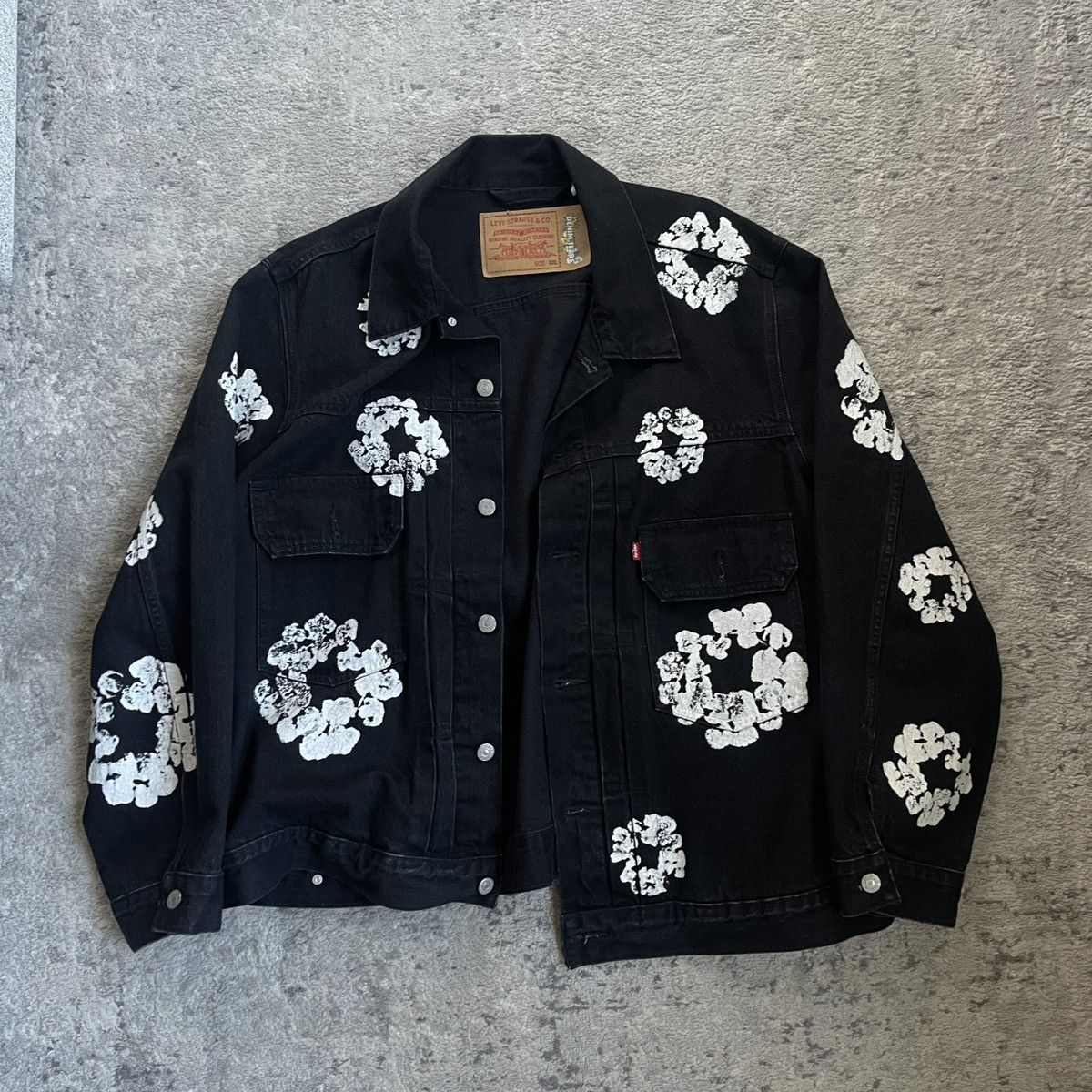 DENIM TEARS Black Denim Tears Jeans Jacket XXL | Grailed