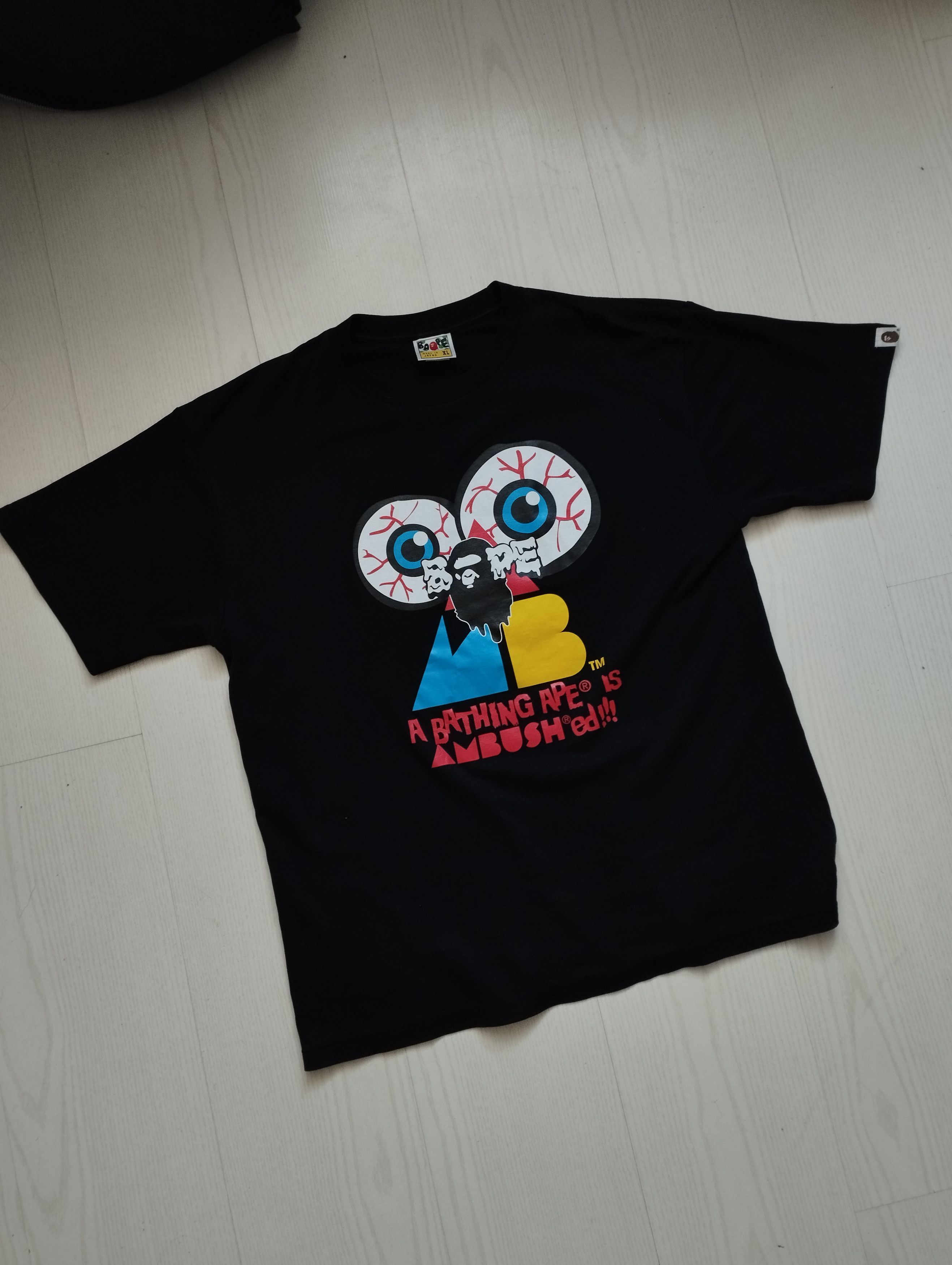 image of Ambush Design x Bape Ambush 2010 Graphic Tee Shirt Black Size Xl, Men's