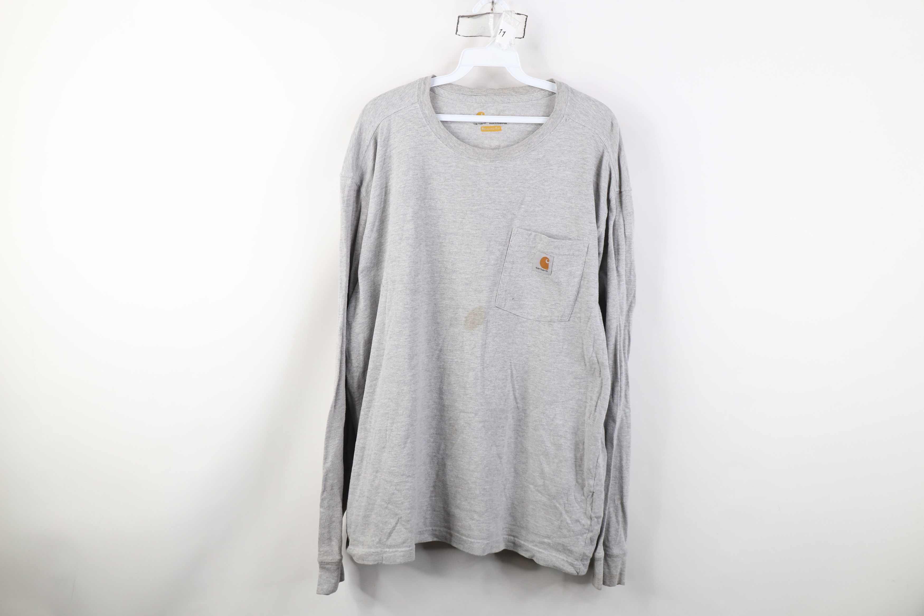 Carhartt Vintage Y2K Carhartt Spell Long Sleeve T-Shirt Heather Gray Size US XL / EU 56 / 4 - 1 Thumbnail