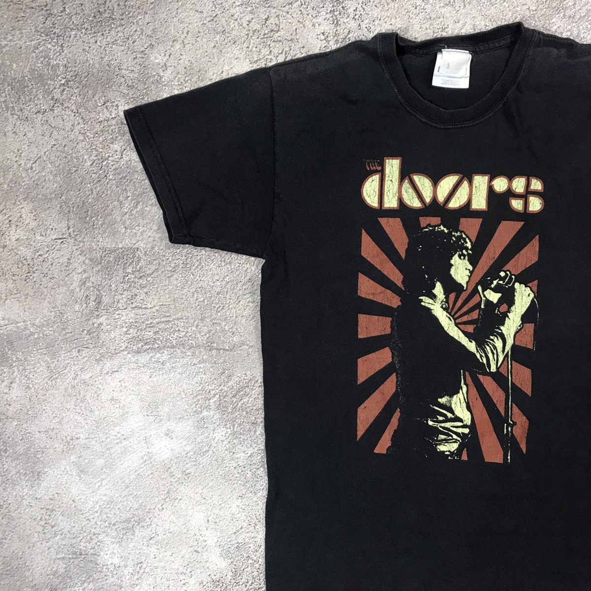 Vintage Vintage 90s The Doors Band Graphic Tee Grunge Black Baggy S Size US S / EU 44-46 / 1 - 3 Thumbnail