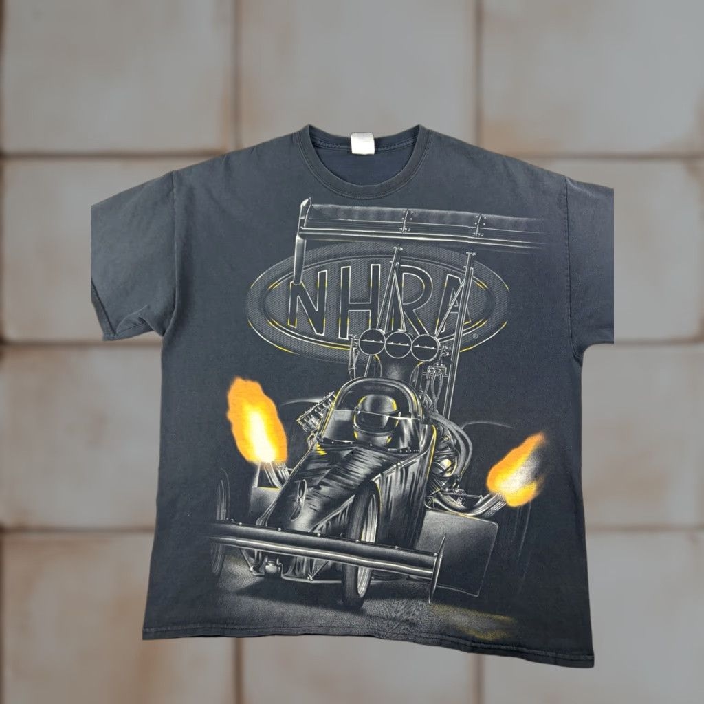 Gildan VINTAGE Gildan NHRA Drag Racing Graphic T Shirt Mens XL Black Size US XL / EU 56 / 4 - 1 Thumbnail