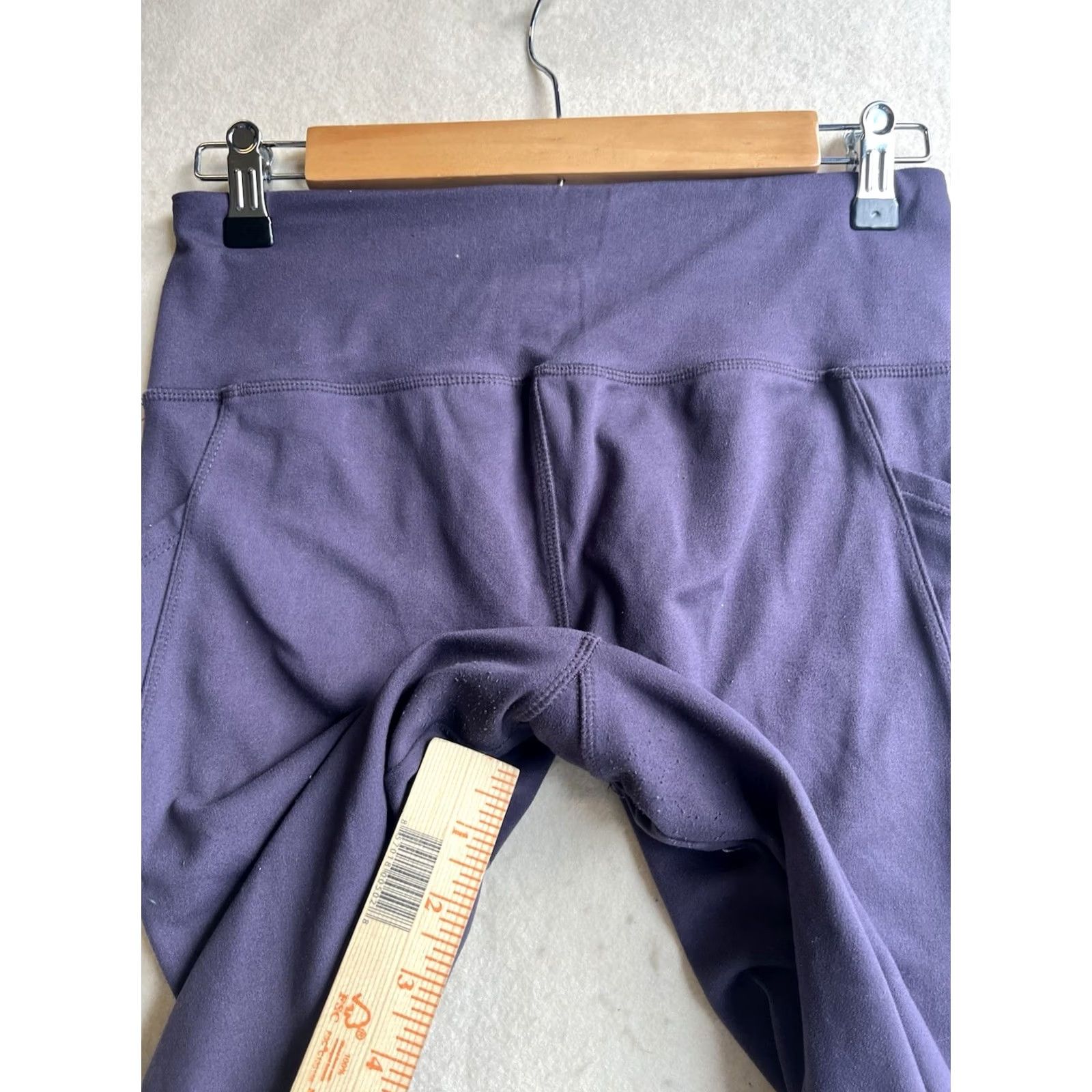 Vintage Danskin Womens Purple Leggings Size Medium Pockets Yoga Gym Workout Comfy Size 32" / US 10 / IT 46 - 7 Thumbnail