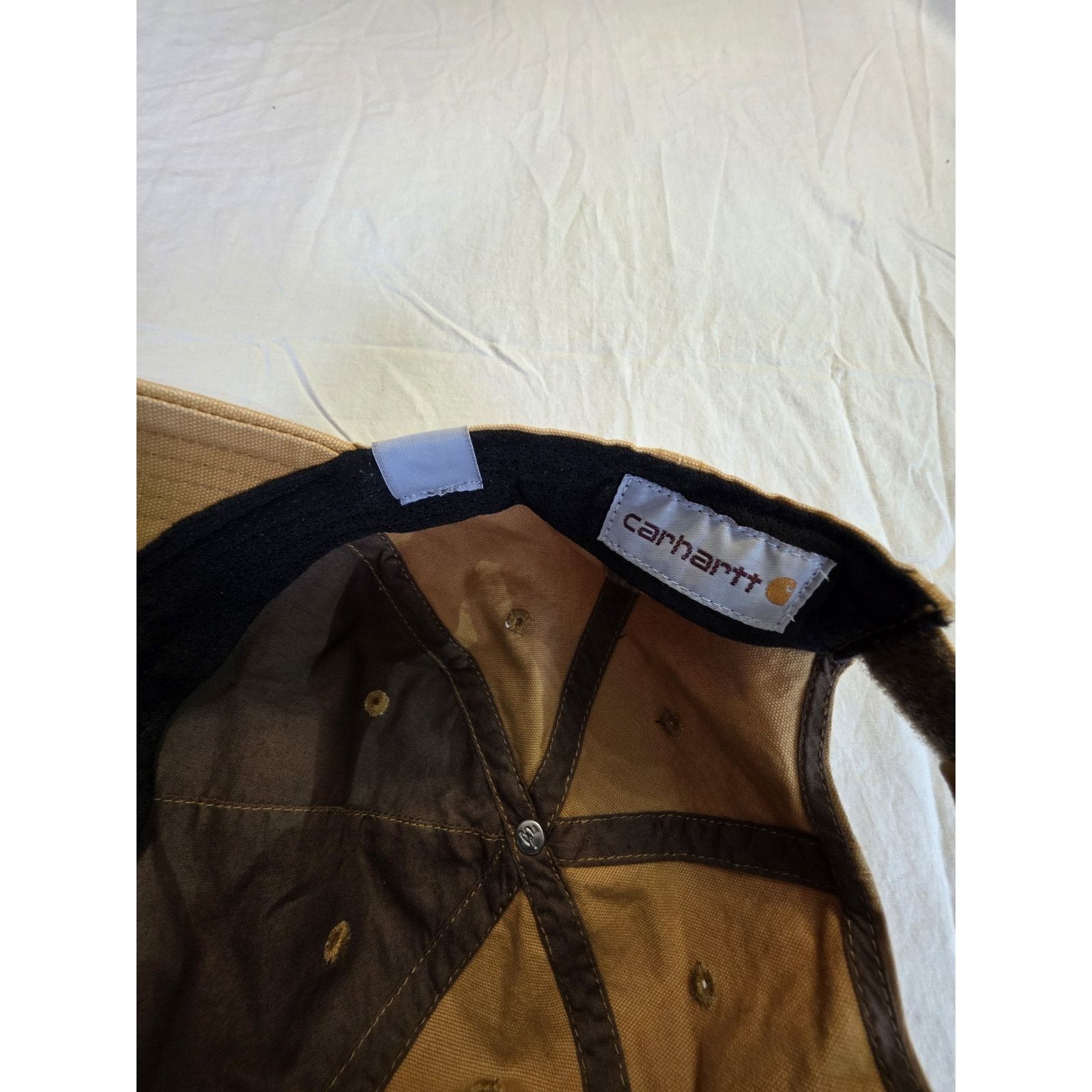Carhartt Carhartt Adjustable Canvas Hat 100% Cotton Color Is Tan Size ONE SIZE - 5 Thumbnail