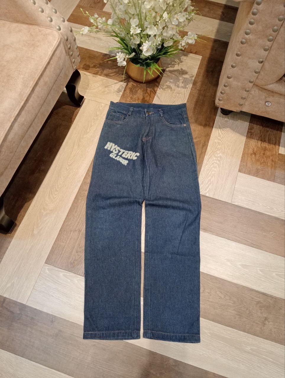 Hysteric Glamour VINTAGE HYSTERIC MINI BLUE DENIM PANTS Size US 29 - 1 Thumbnail