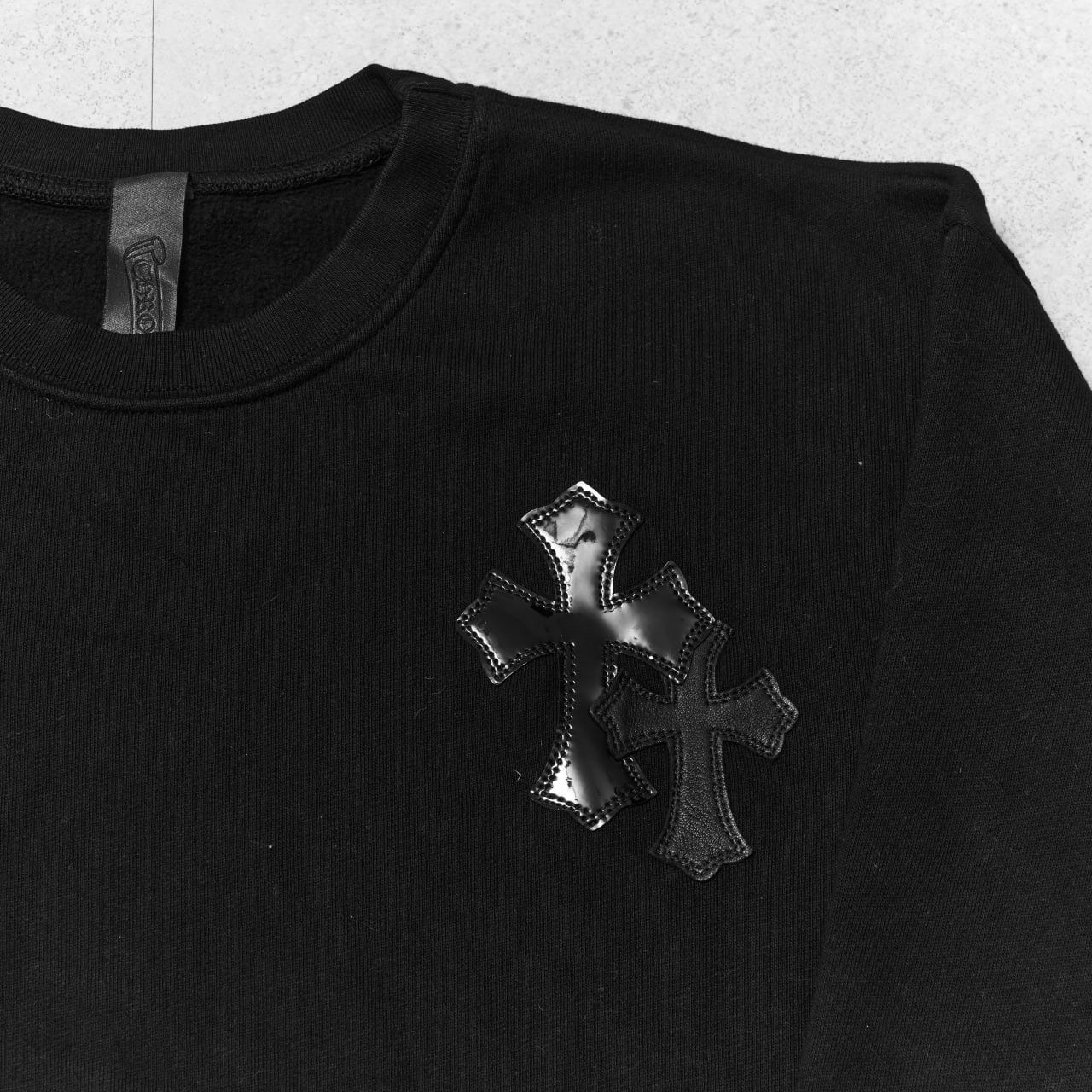 Chrome Hearts CHROME HEARTS PAPER JAM CEMETERY CROSS PATCH BLACK SWEATER Size US M / EU 48-50 / 2 - 5 Thumbnail