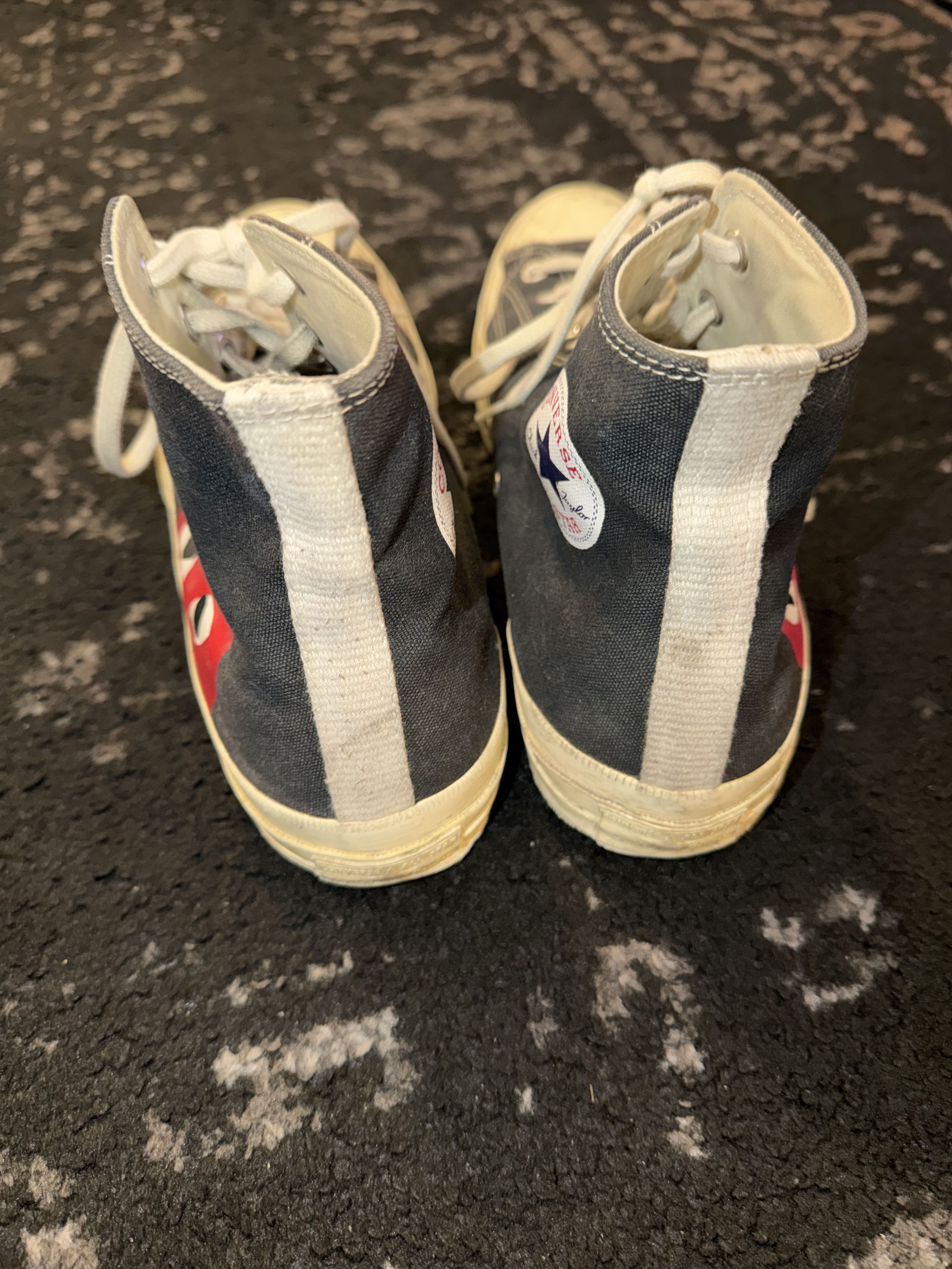 Comme des Garcons PLAY × Converse Comme Des Garcons Play x Converse High Top Sneakers Size US 11 / EU 44 - 3 Thumbnail