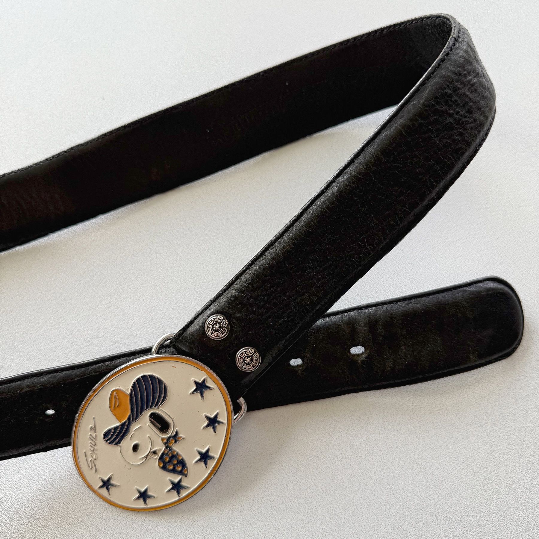 Chrome Hearts Chrome Hearts 1.5 Inch Leather Belt Strap Size 30 - 2 Thumbnail