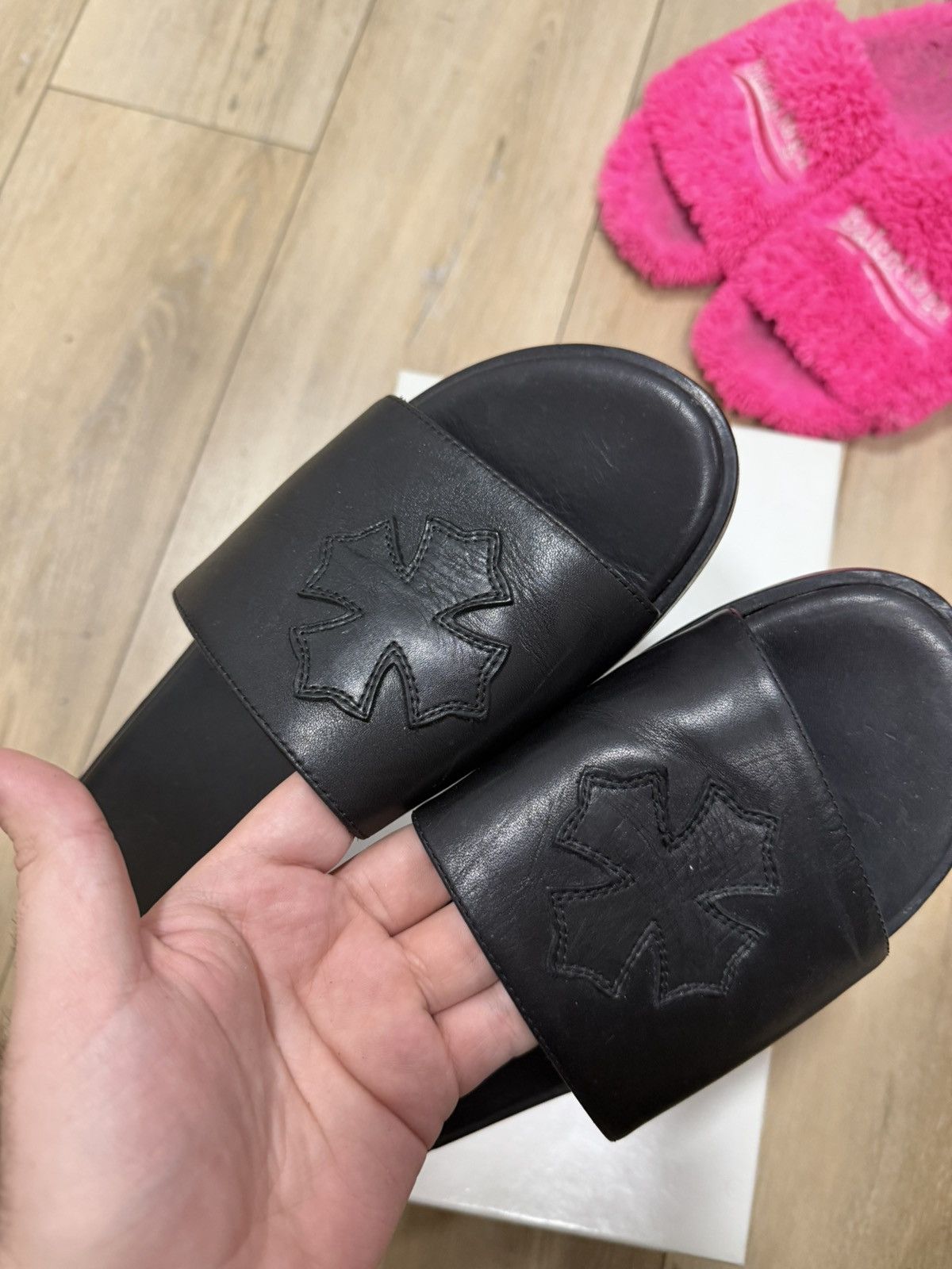 Chrome Hearts Chrome heart black patch leather Size US 8 / EU 41 - 7 Thumbnail