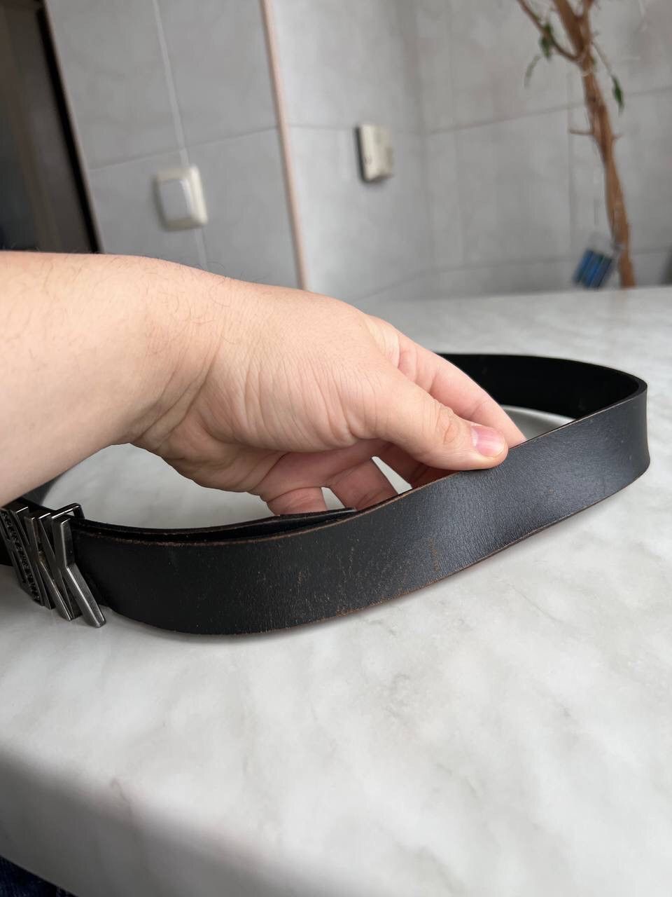 Dirk Bikkembergs Vintage Dirk Bikkembergs Leather Belt Steel Buckle 00s BIKK Size 36 - 8 Thumbnail