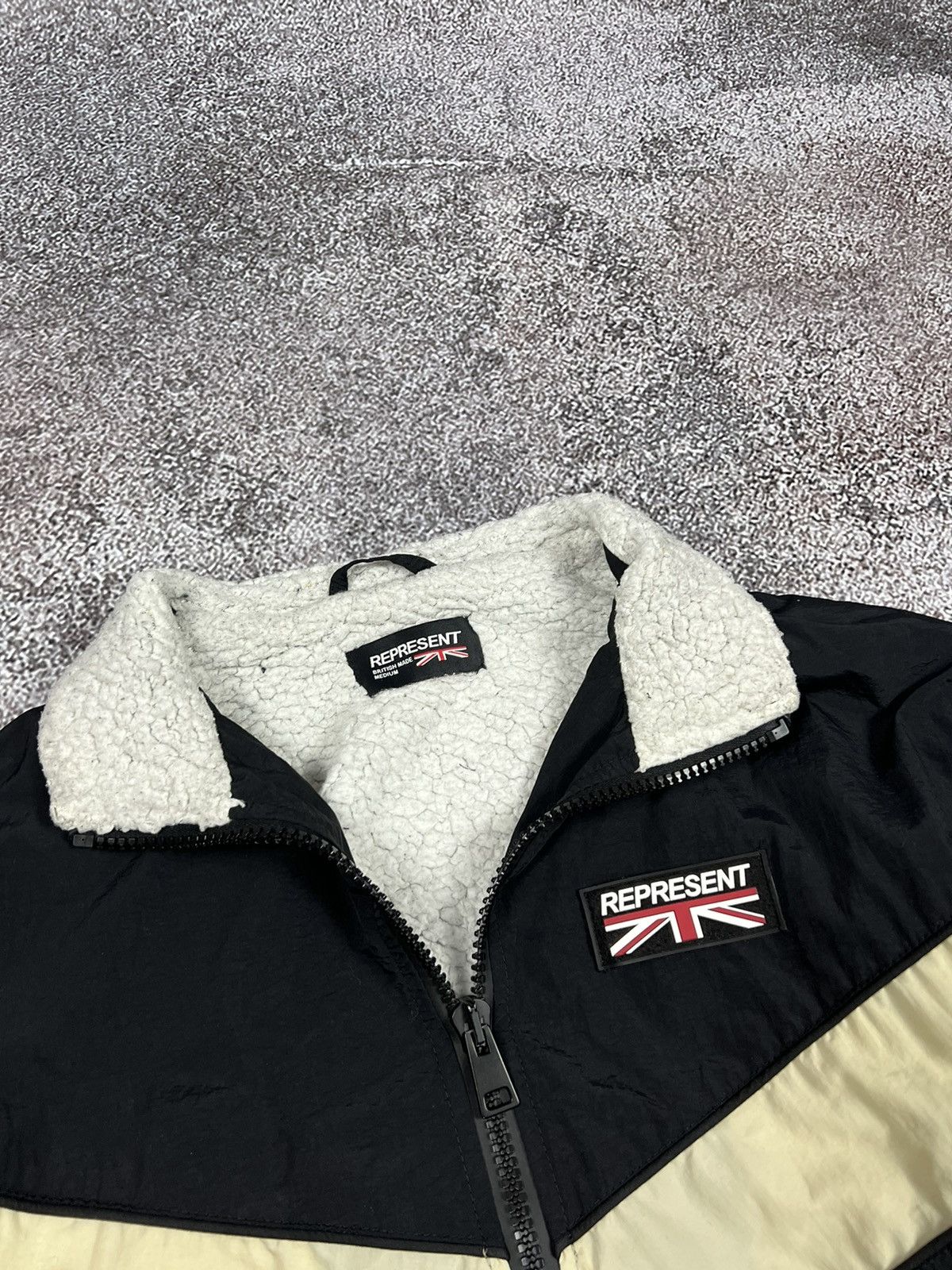 Represent Clo. Represent Shell Sherpa Nylon Black Bomber Jacket Size US M / EU 48-50 / 2 - 9 Thumbnail