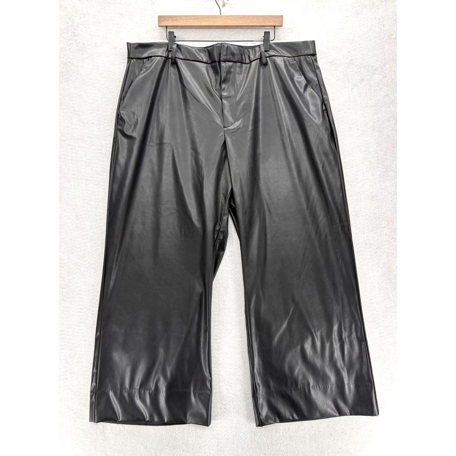 Torrid Torrid Studio Pants Womens 22 Black Wide-Leg Dress Pants Lined Pockets Zip Front 28in Inseam Size 40" / US 18 - 2 Thumbnail