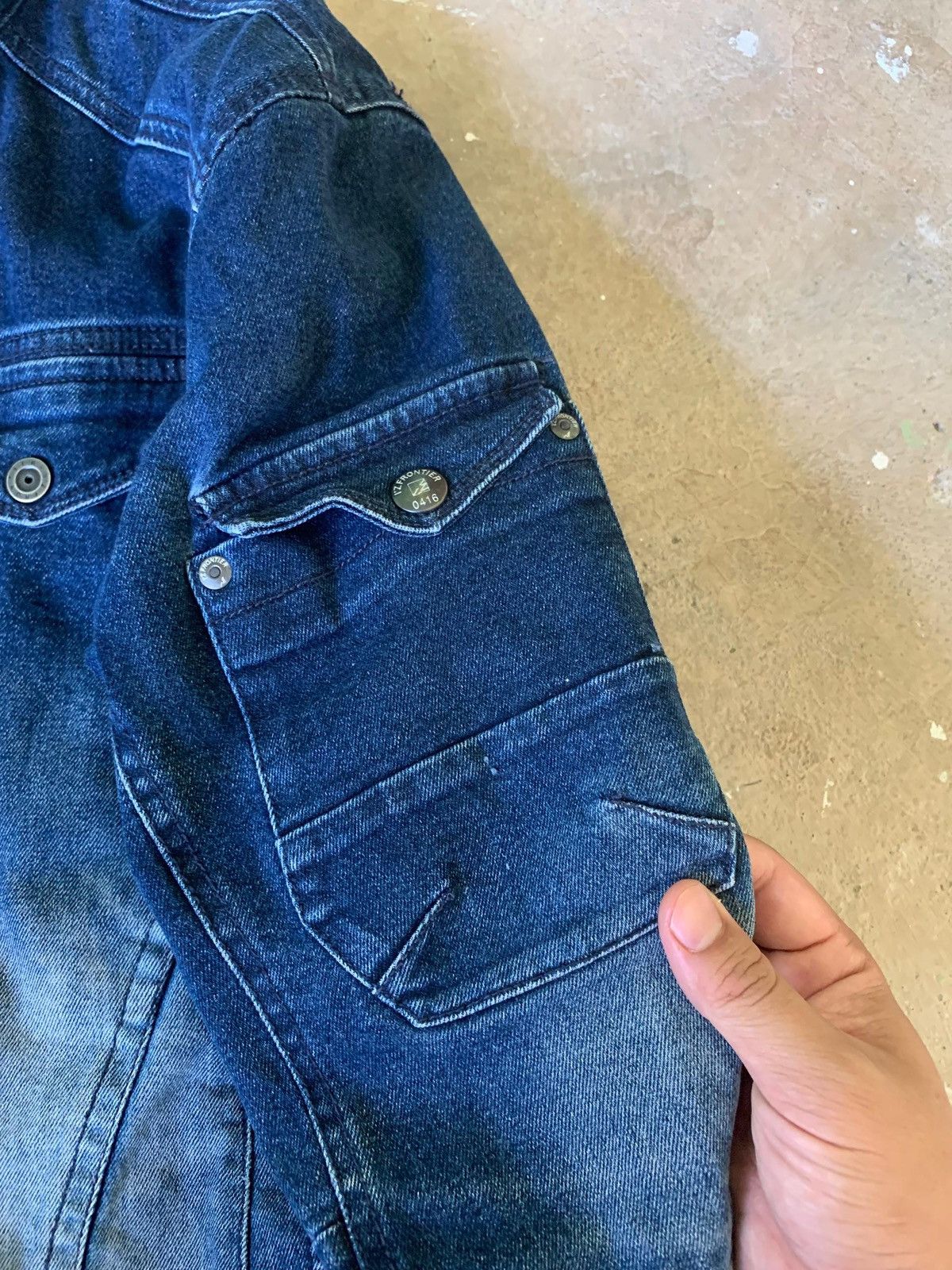 Japanese Brand I’Z Frontier 7570 Distressed Denim Rider Jacket Size US M / EU 48-50 / 2 - 6 Thumbnail