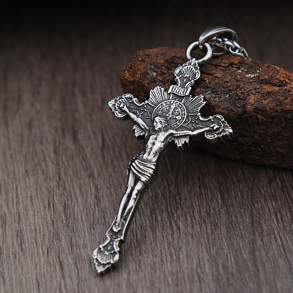 Other Vintage Stainless Steel Cross Necklace Size ONE SIZE - 5 Thumbnail