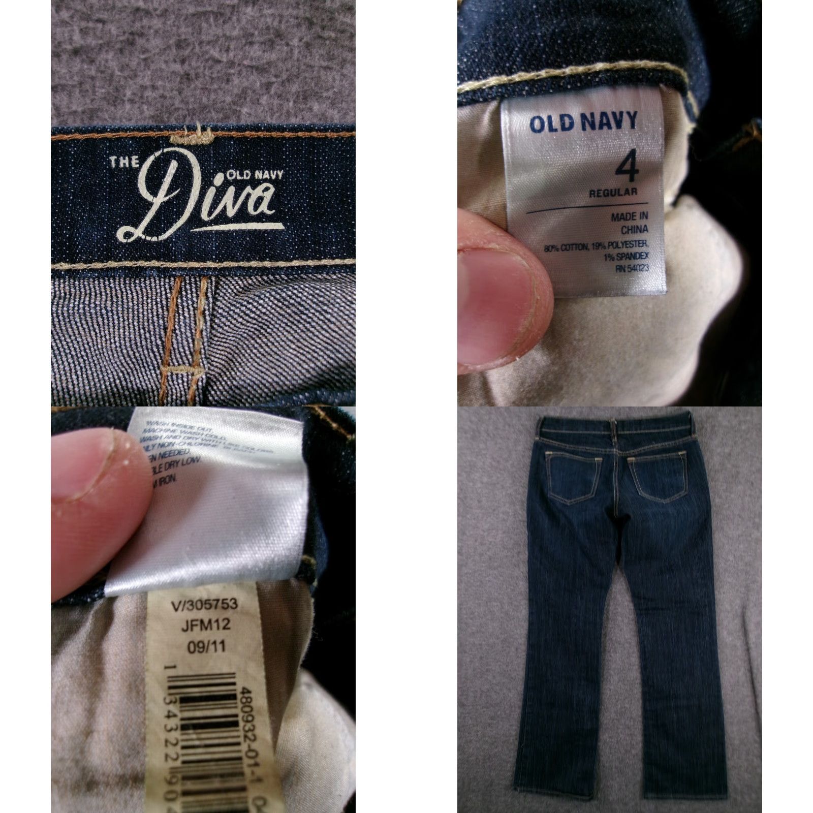 Old Navy Old Navy Jeans Women 4 Blue Diva Bootcut Dark Wash Causal Everyday Capsule Size 27" / US 4 / IT 40 - 8 Thumbnail