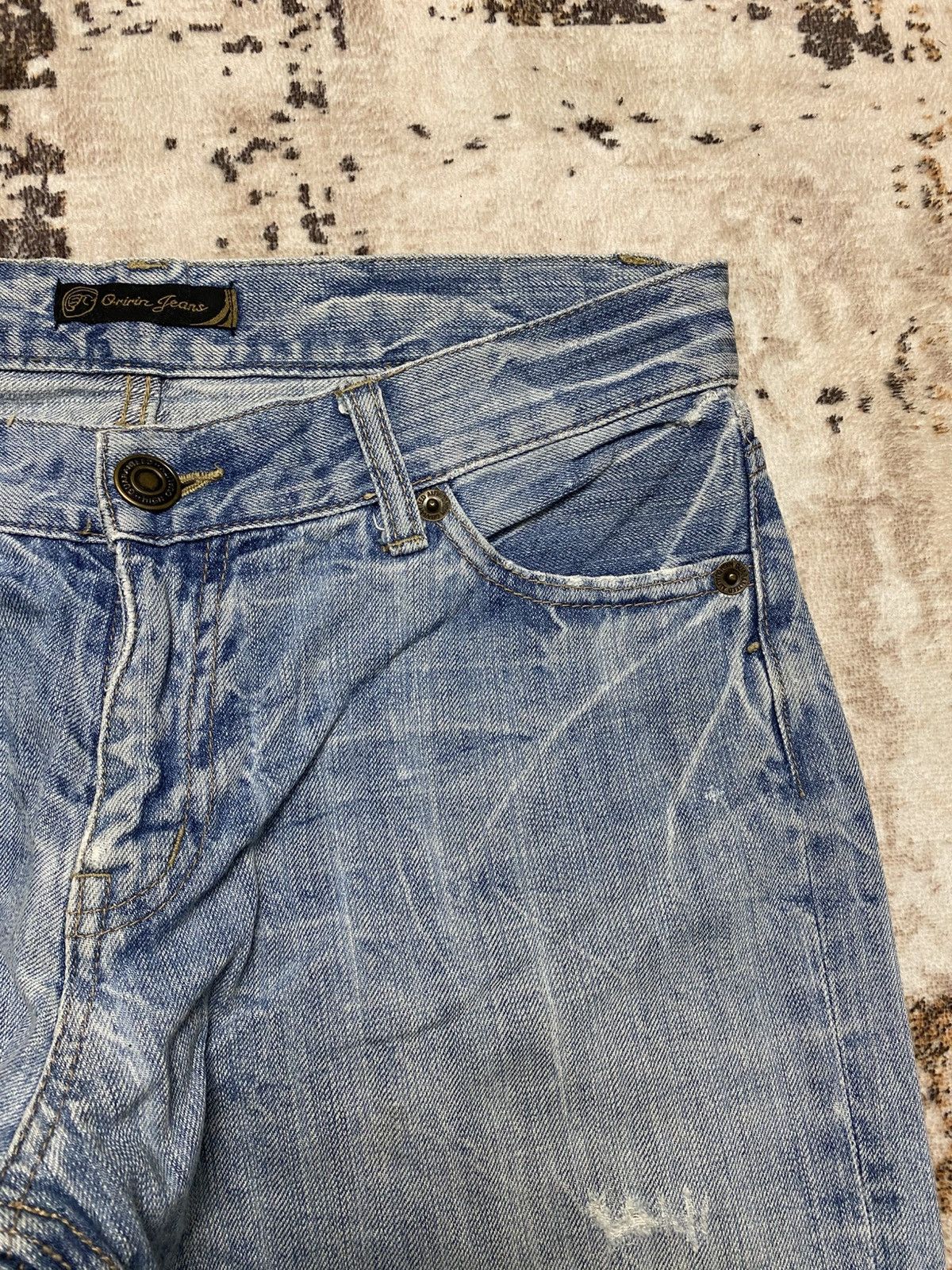 Le Grande Bleu (L.G.B.) Rare Baggy Jean With Emroidery Feather💥 Size US 30 / EU 46 - 10 Thumbnail