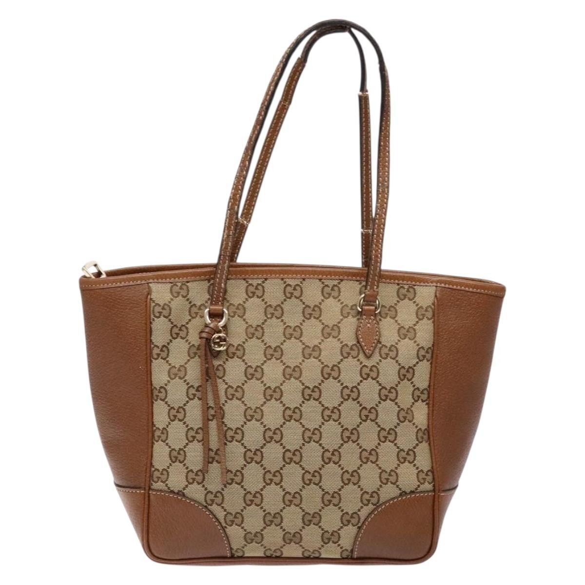 Gucci GUCCI GG Canvas Hand Bag Beige Gold Size ONE SIZE - 2 Thumbnail
