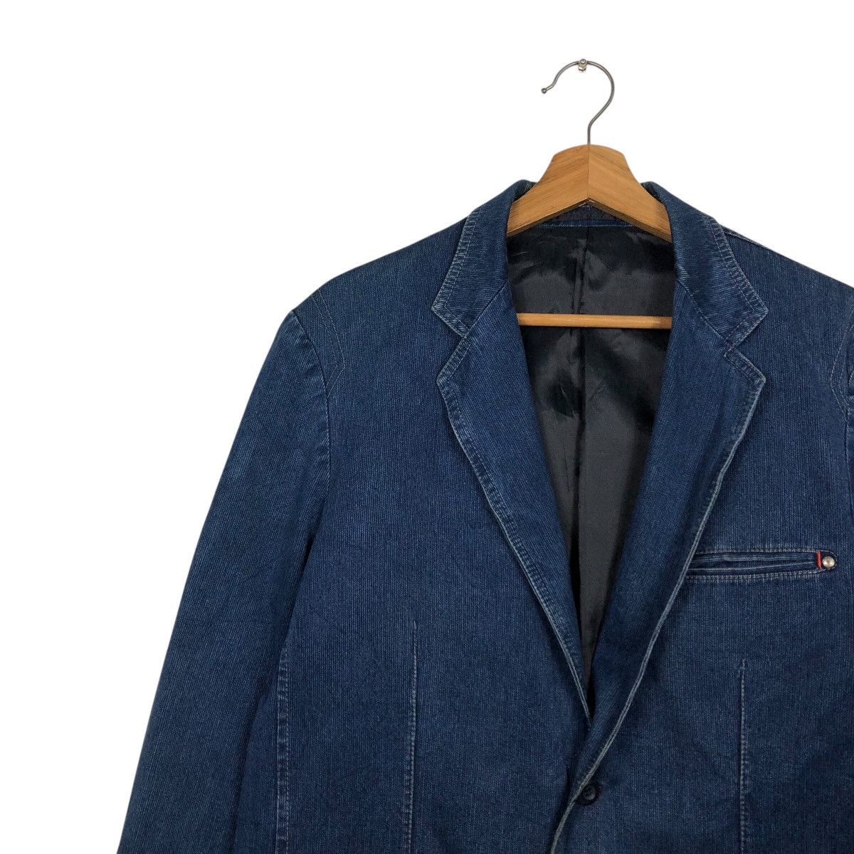 Vintage 📌Vintage Denim Jacket Indigo Worker Pagelo Issey Miyake Size US S / EU 44-46 / 1 - 8 Thumbnail