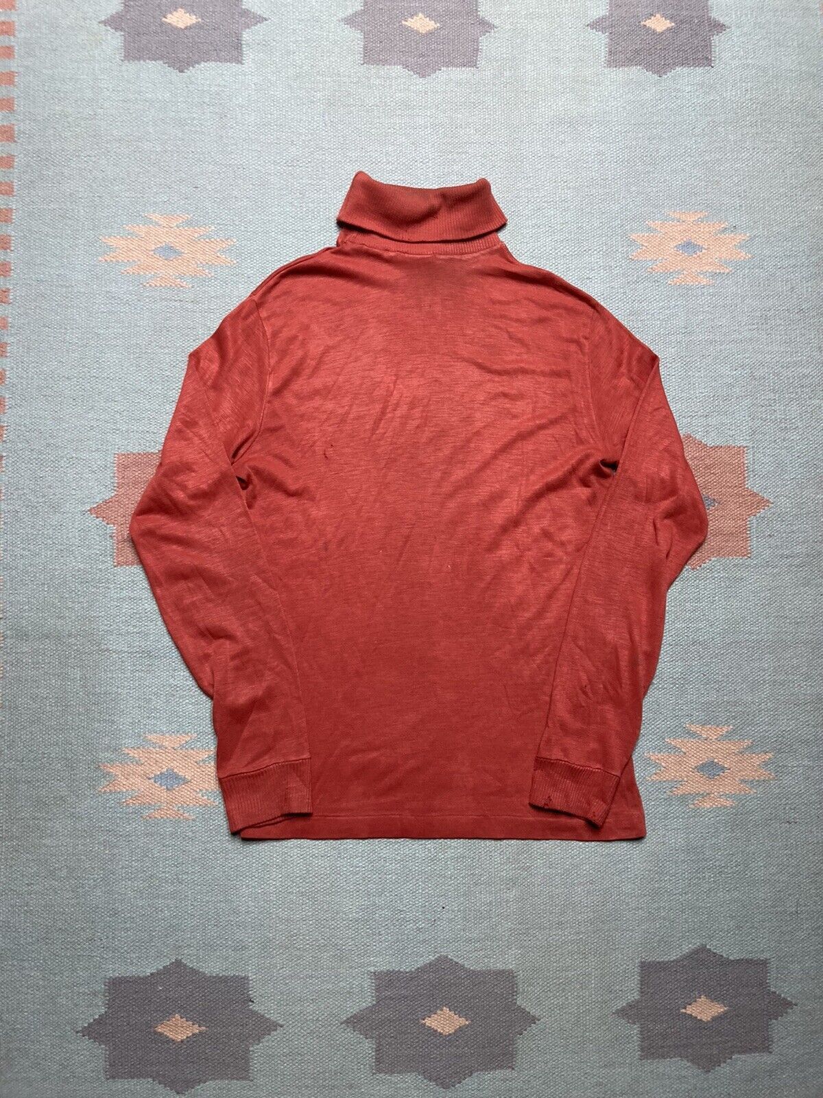 Vintage Vintage 70s turtleneck shirt acrylic soft burnt orange M Size US M / EU 48-50 / 2 - 8 Thumbnail