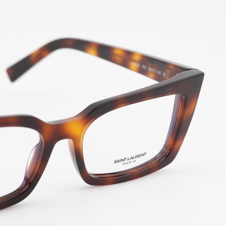 Saint Laurent Paris Saint Laurent SL554 002 Eyeglasses Havana 54mm Cat Eye Frame Size ONE SIZE - 6 Thumbnail