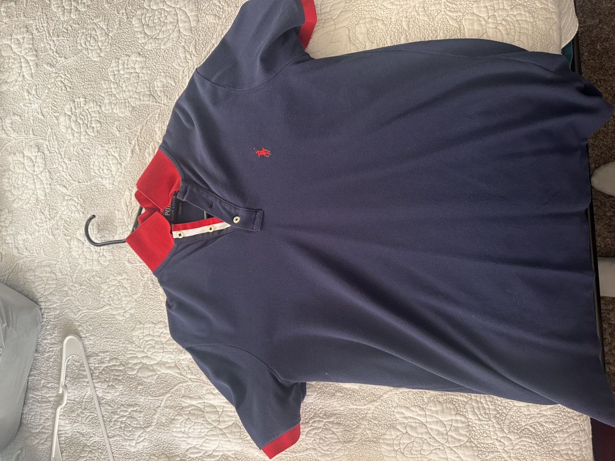 Polo Ralph Lauren Polo Ralph Lauren Navy and Red Contrast Collar Polo Shirt Size US M / EU 48-50 / 2 - 1 Thumbnail