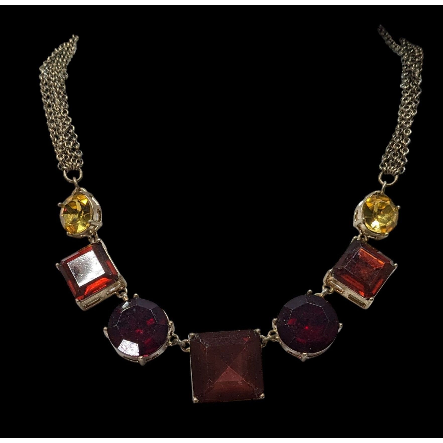 Other Vintage Lane Bryant Art Deco Style Gemmed Statement Necklace Size ONE SIZE - 5 Thumbnail