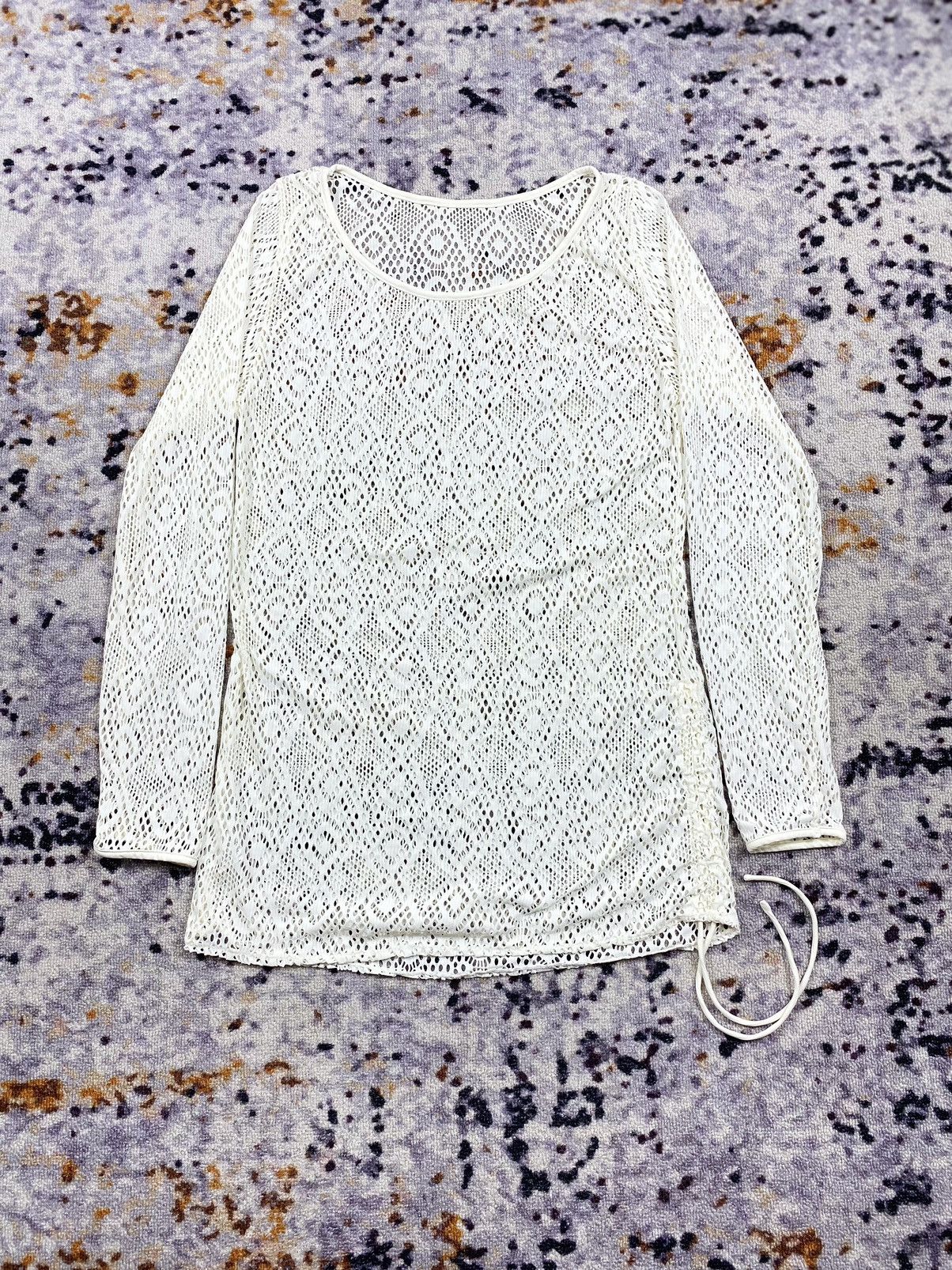 image of Avant Garde x Beauty Beast Elle Mesh Long Sleeve Summer in White, Men's (Size Medium)