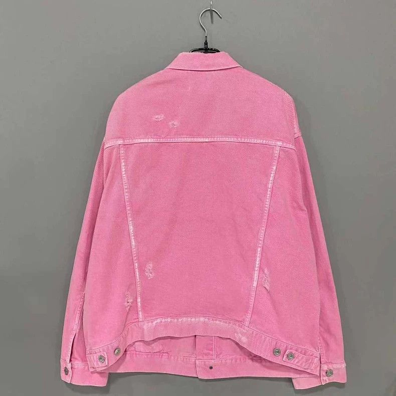 Balenciaga Balenciaga Pink washed denim jacket jacket Size US M / EU 48-50 / 2 - 3 Thumbnail