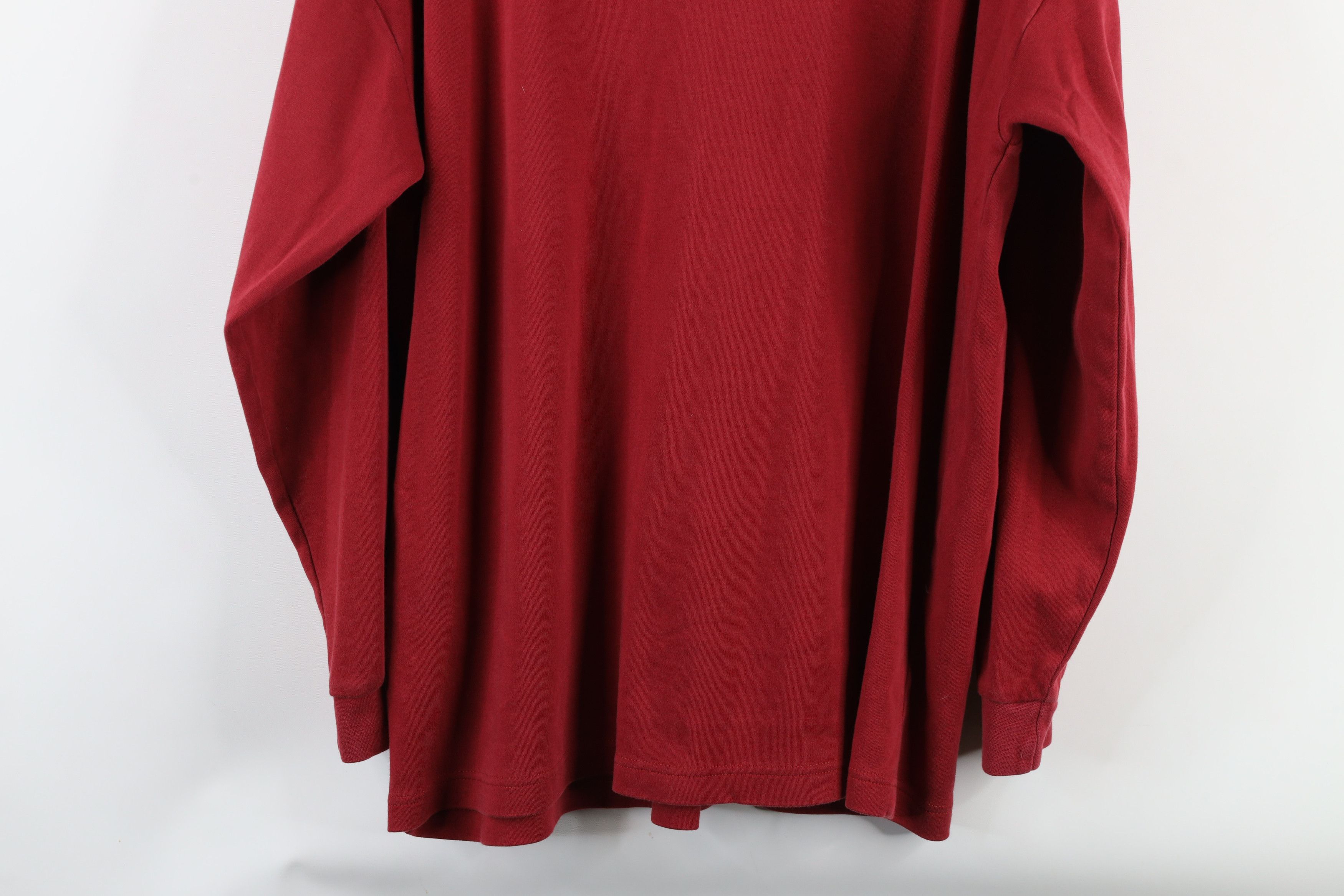 Vintage × Woolrich Woolen Mills Vintage 90s Woolrich Mock Neck Long Sleeve T-Shirt Red USA Size US L / EU 52-54 / 3 - 8 Thumbnail
