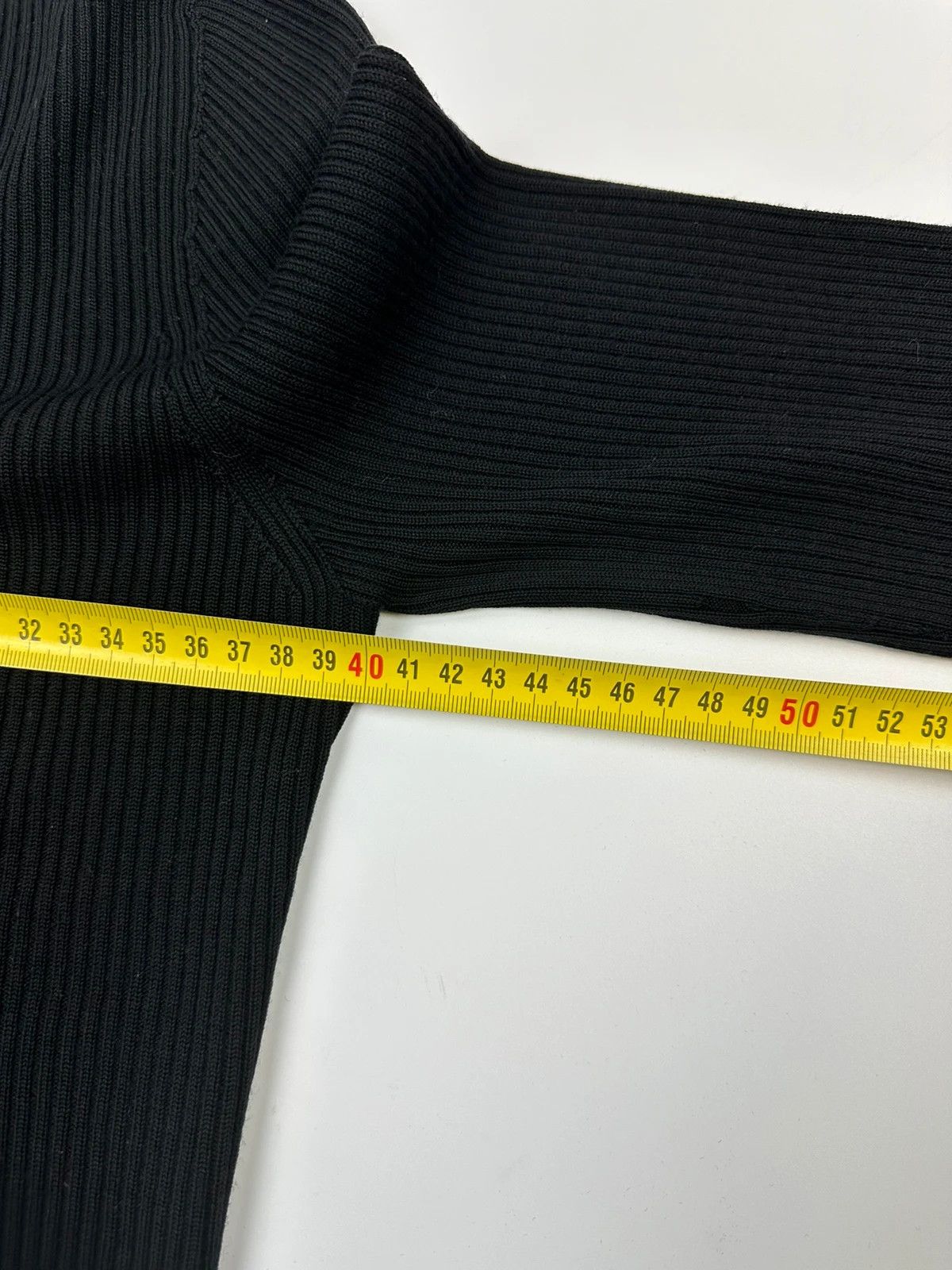 Prada Prada Milano 00’s Black Ribbed Wool & Silk Longlseeves Size S / US 4 / IT 40 - 9 Thumbnail