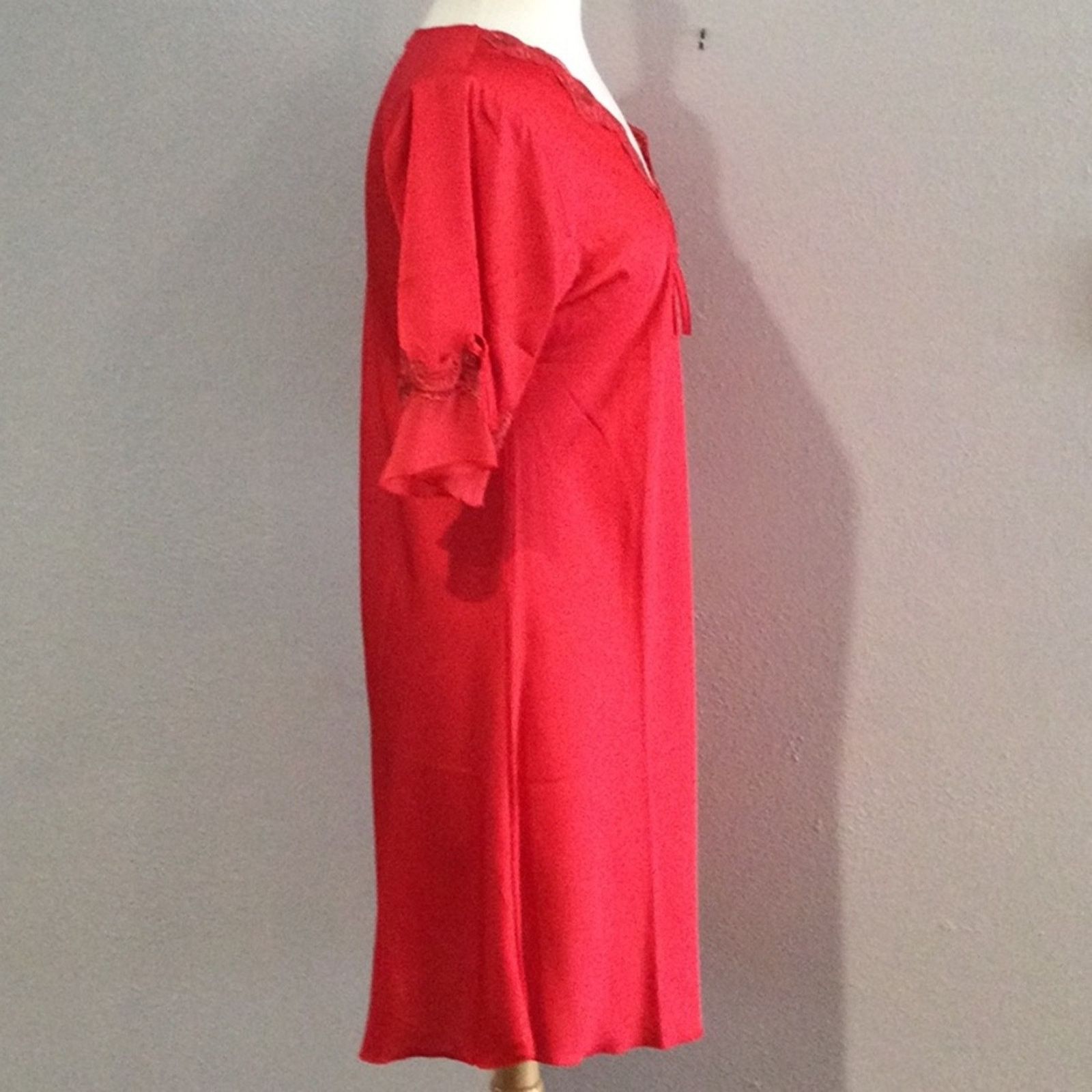 Other Red Lace Nightgown XXL (See description for measurements) Size M / US 6-8 / IT 42-44 - 4 Thumbnail