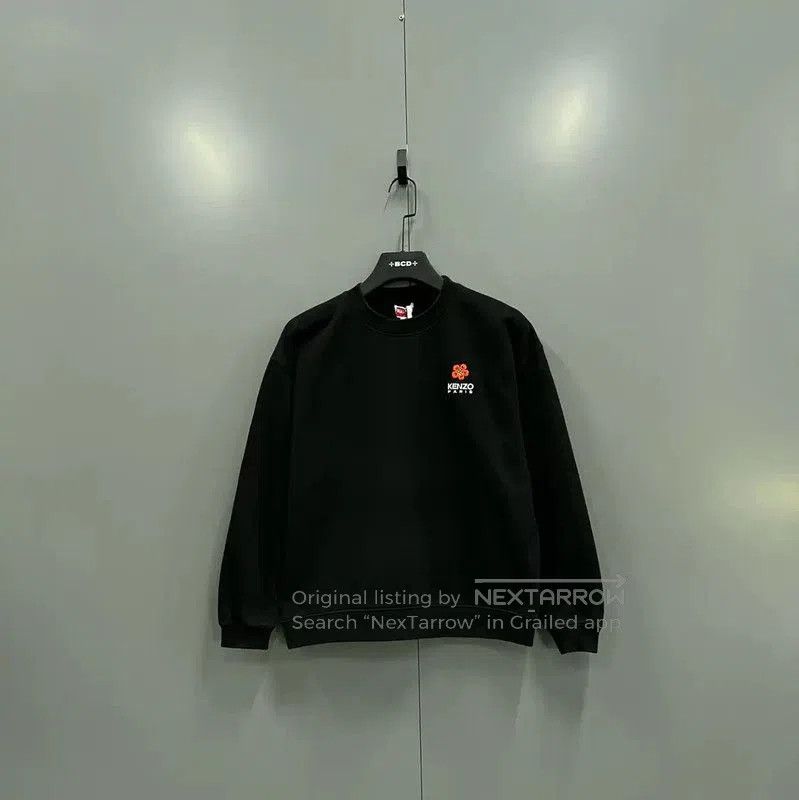 Kenzo KENZO Black Cotton Embroidered Crop Sweatshirt . Size M / US 6-8 / IT 42-44 - 1 Thumbnail