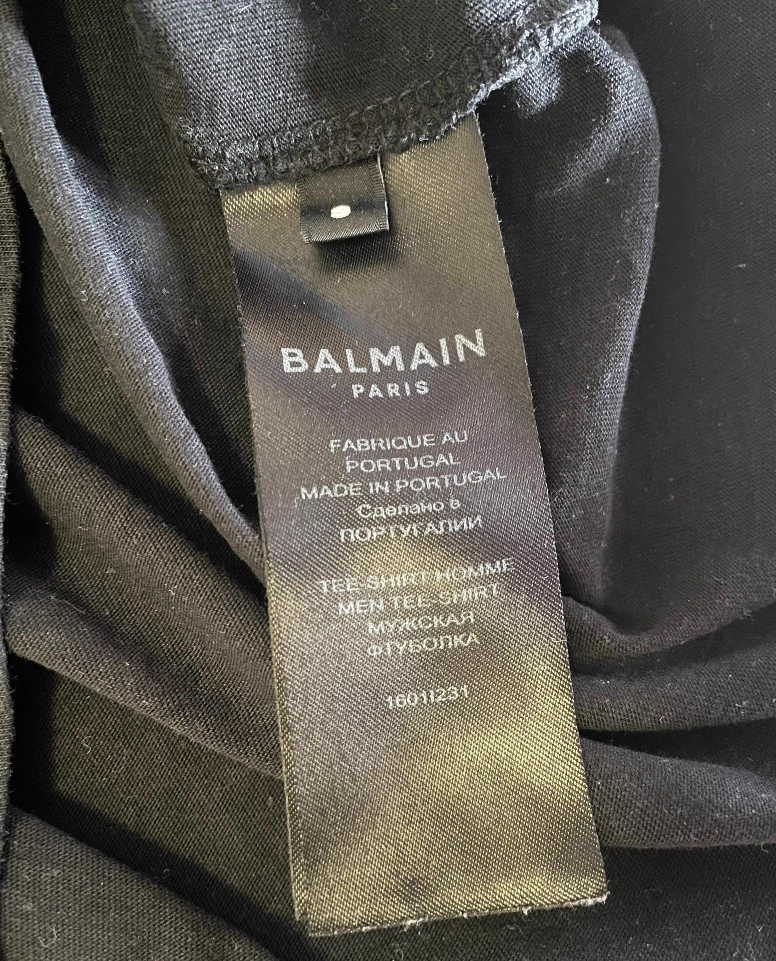 Balmain Balmain Black Short Sleeve T-Shirt, Q4 Size US S / EU 44-46 / 1 - 6 Thumbnail