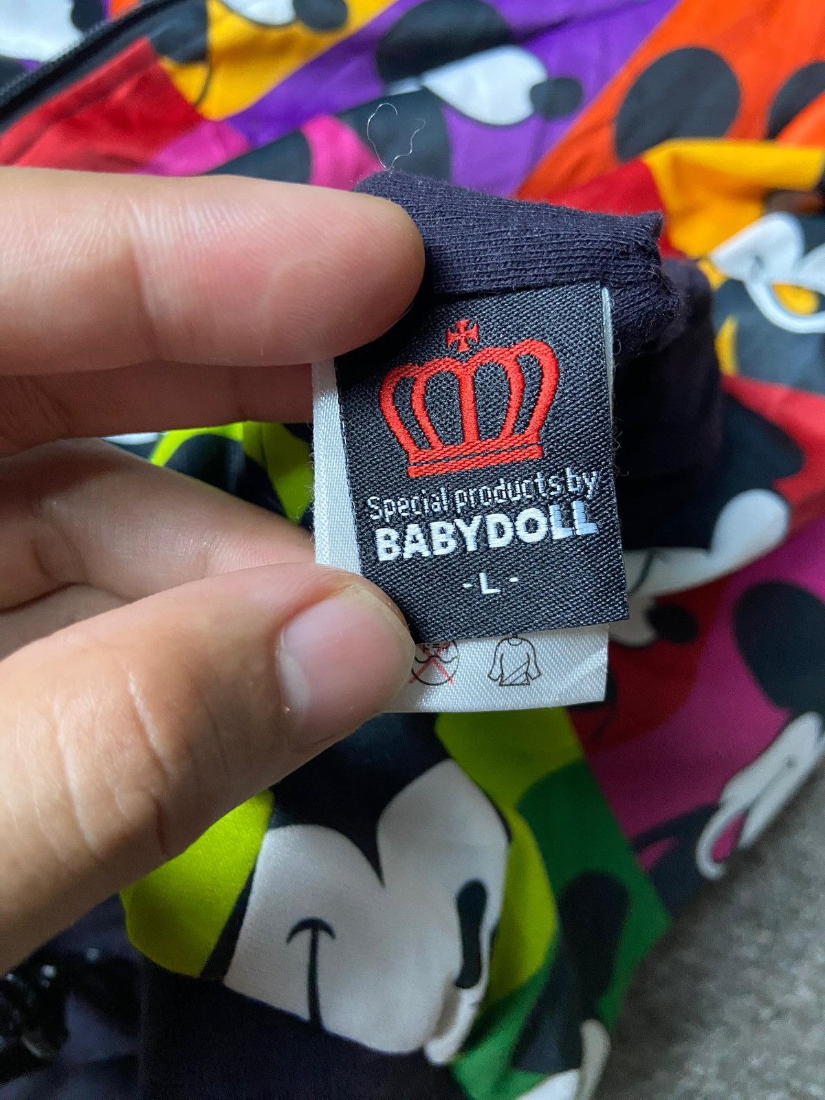 Japanese Brand Baby Doll Mickey Overprint Reversible Fleece Jacket (156) Size US L / EU 52-54 / 3 - 7 Thumbnail