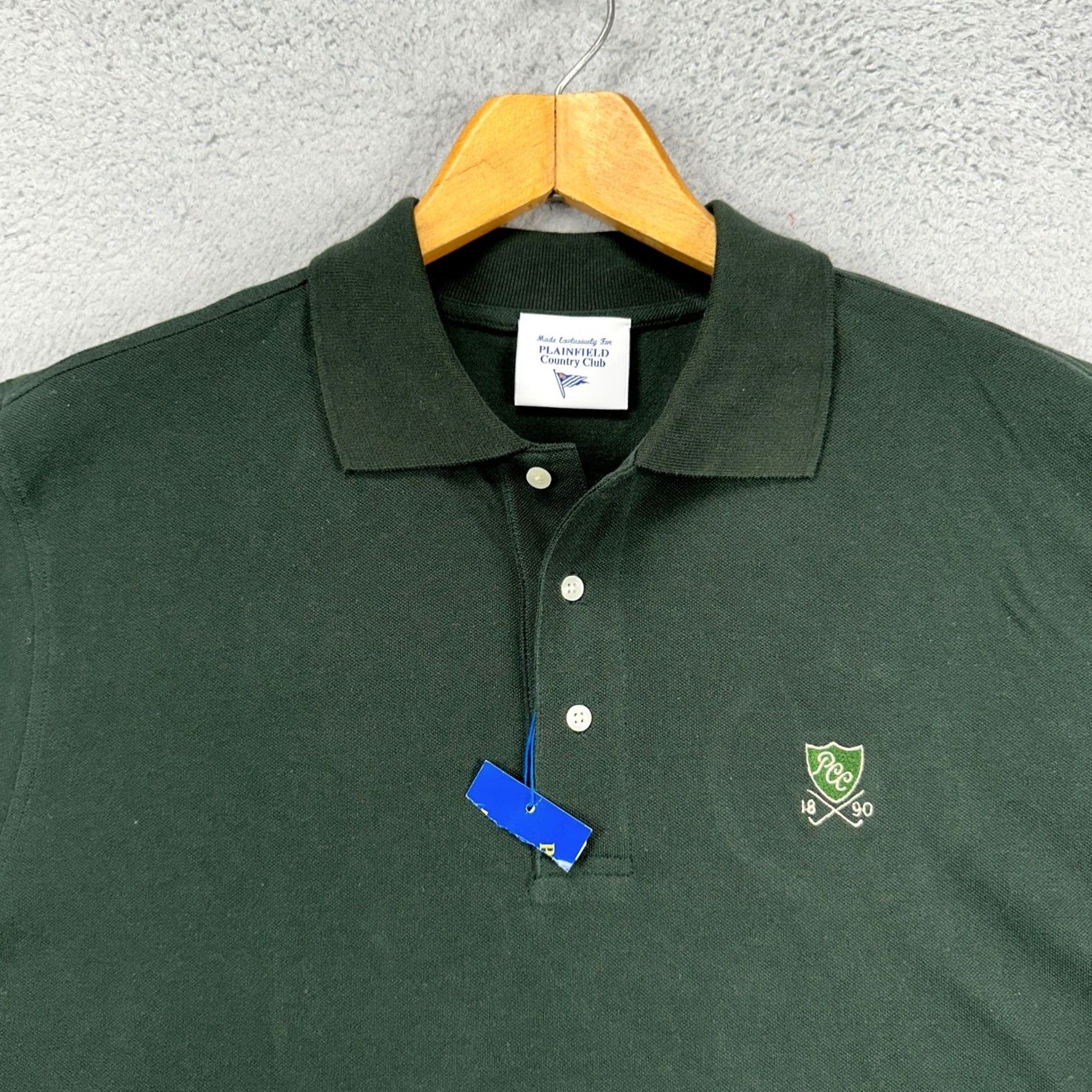 Vintage Duck & Hyde Plainfield Country Club Men Golf Polo Shirt Large Dark Green Rugby NEW Size US L / EU 52-54 / 3 - 7 Thumbnail