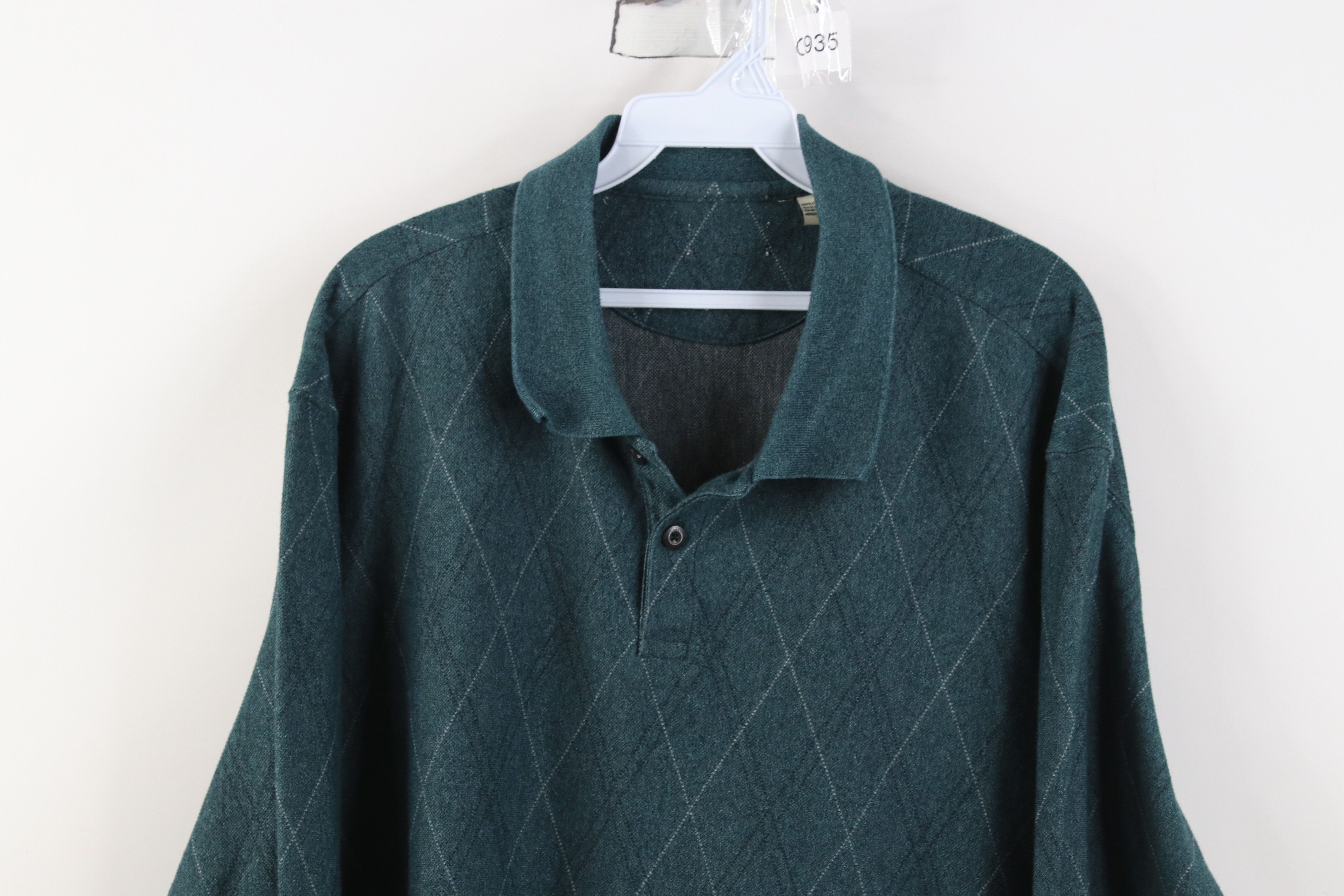 Vintage Vintage 90s Y2K Streetwear Knit Long Sleeve Rugby Polo Size US XXL / EU 58 / 5 - 2 Thumbnail