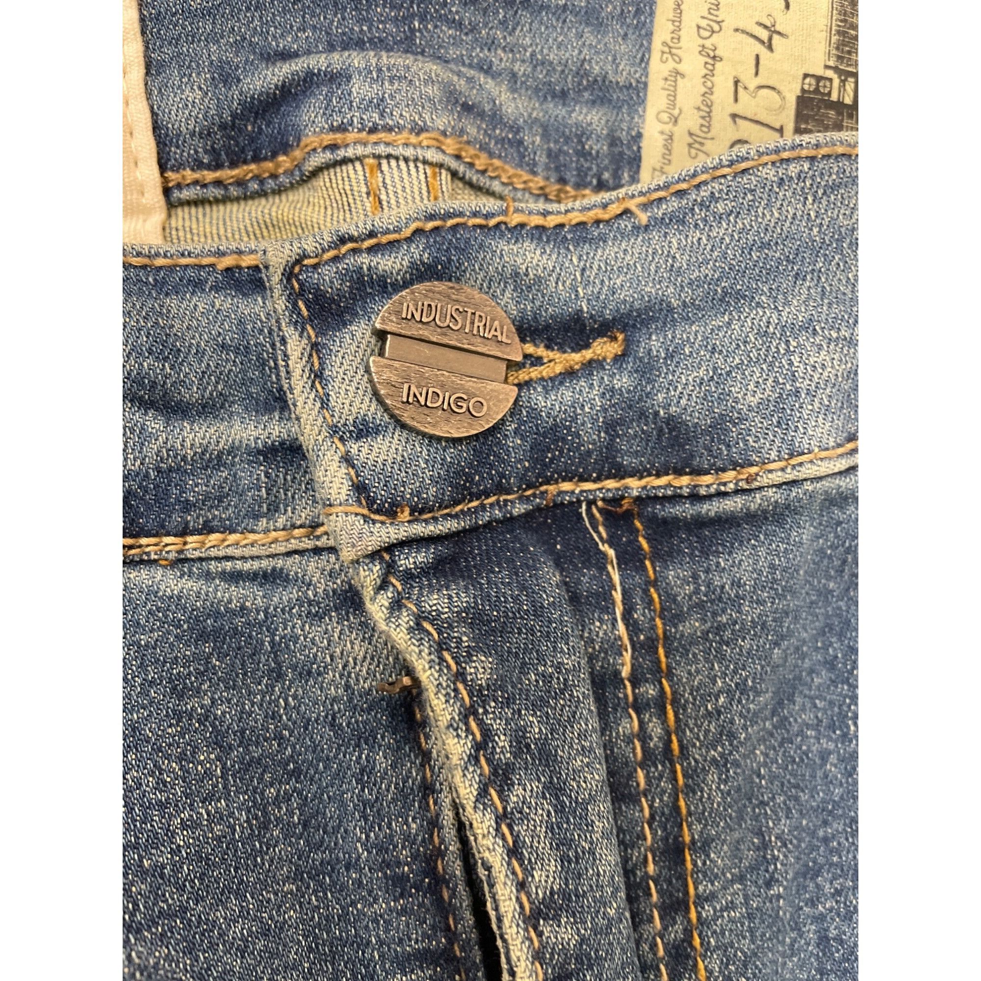 Other Industrial Indigo Mens Blue Distressed Cargo Jeans Pants Siz Size US 38 / EU 54 - 8 Thumbnail
