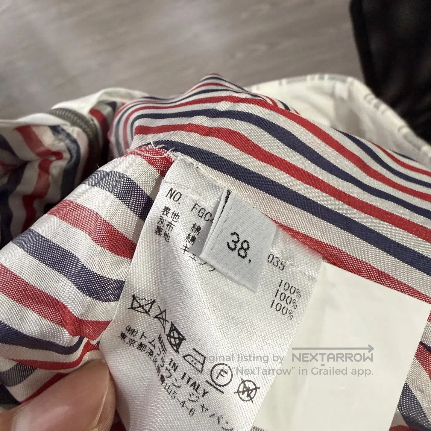 Thom Browne Thom Browne College Style Fine Stripe Pleated Skirt| Size 37" - 6 Thumbnail