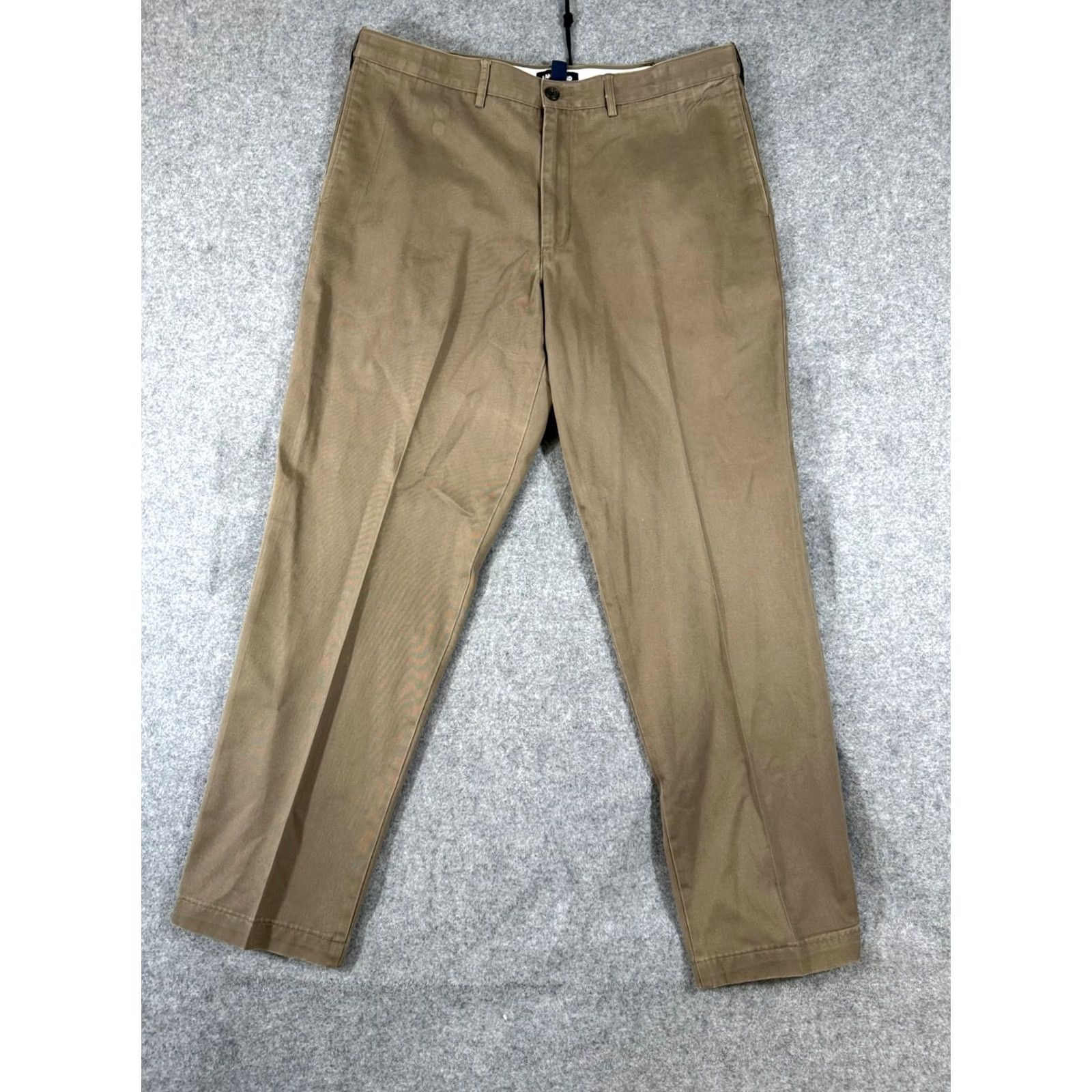 Lands' End Lands' End Chino Pants Mens 38 Khaki Brown Traditional Fit Flat Front Straight Leg Pockets Mens Size US 38 / EU 54 - 3 Thumbnail