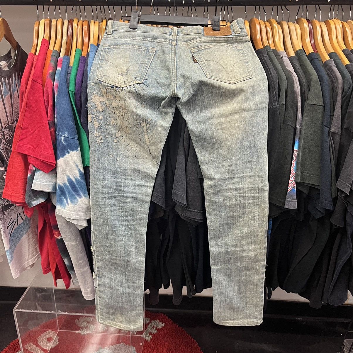 Hysteric Glamour Hysterics Glamour Cross Stitch Distressed Japan Denim Pants Size US 29 - 7 Thumbnail