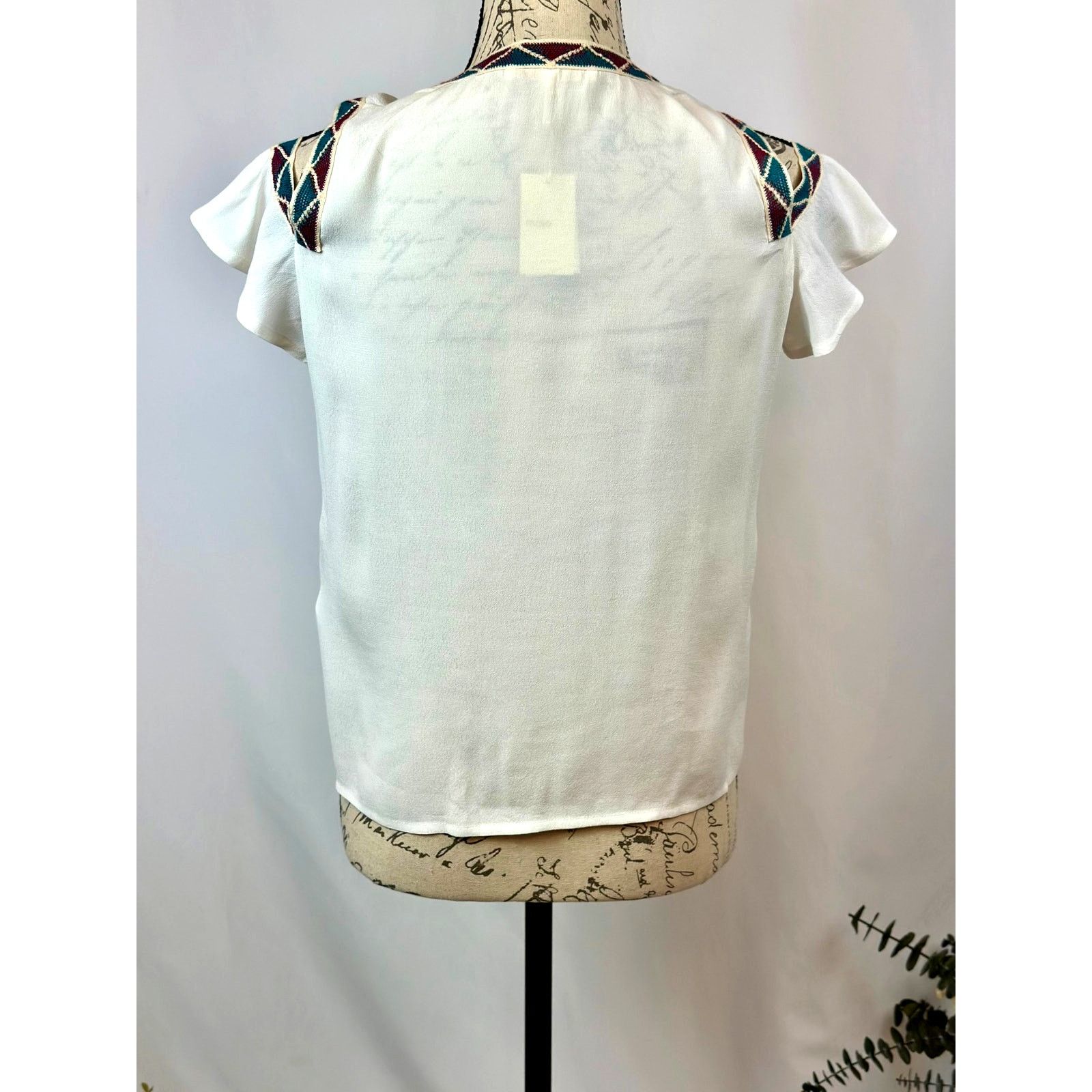 Maje Maje Lisea Cold Shoulder Crepe Top Black White S Size S / US 4 / IT 40 - 11 Thumbnail