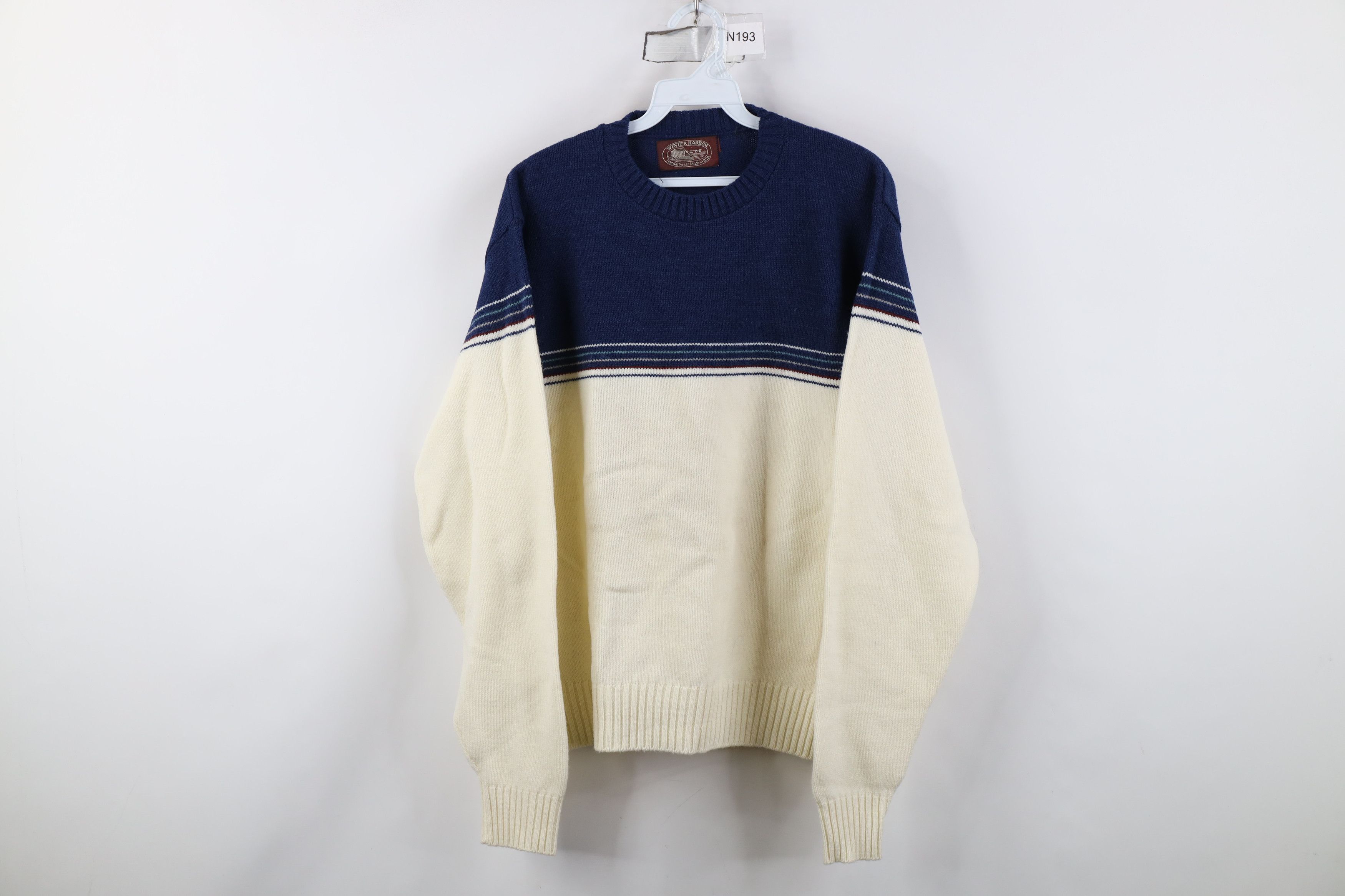 Vintage Vintage 70s Streetwear Striped Knit Crewneck Sweater USA Size US M / EU 48-50 / 2 - 1 Thumbnail