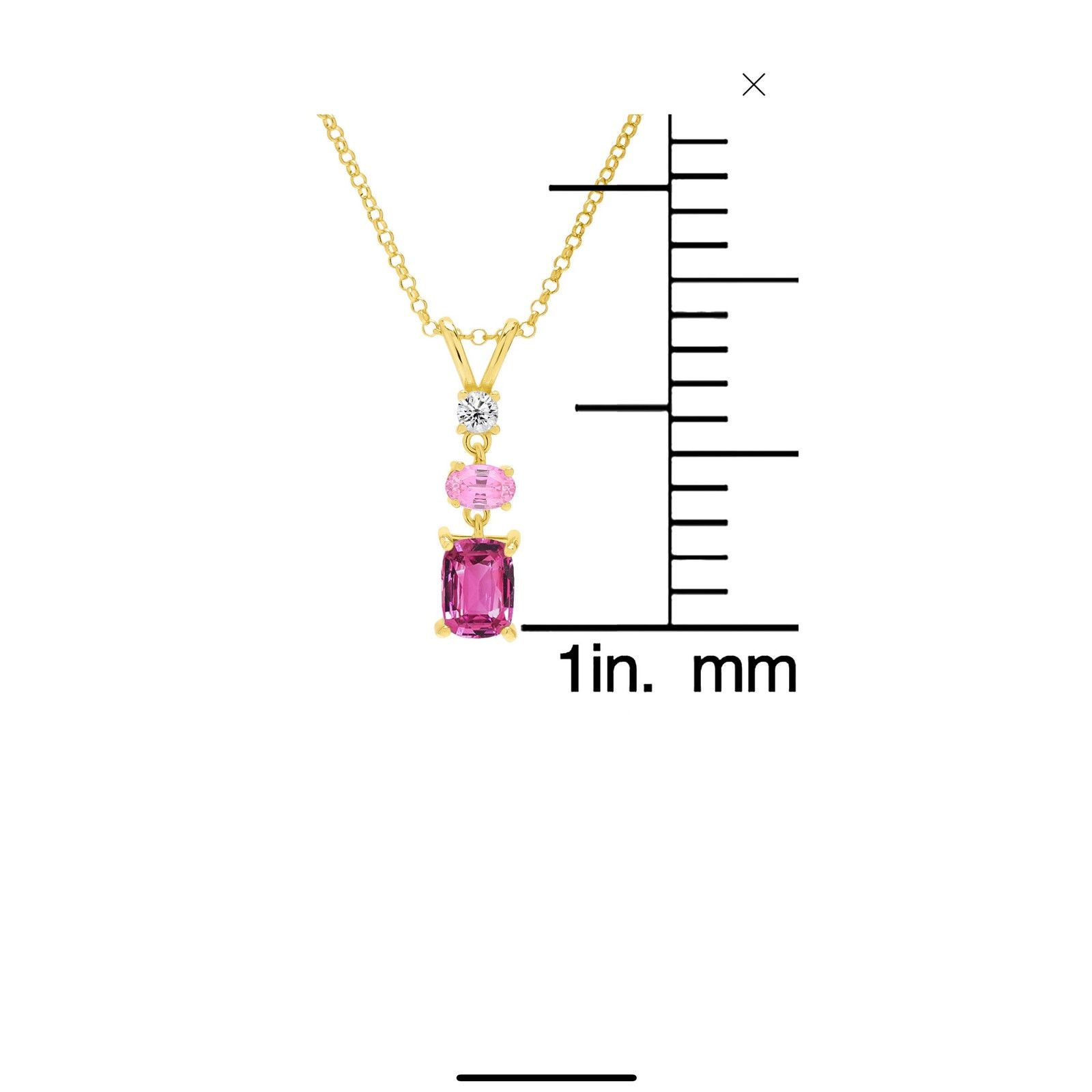 & Other Stories Julia Capri Lab Grown Pink Sapphire necklace Size ONE SIZE - 3 Thumbnail